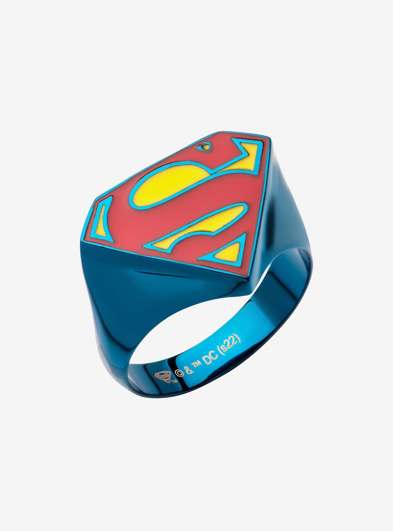 DC Comics Superman Logo Blue Ring, BLUE, hi-res
