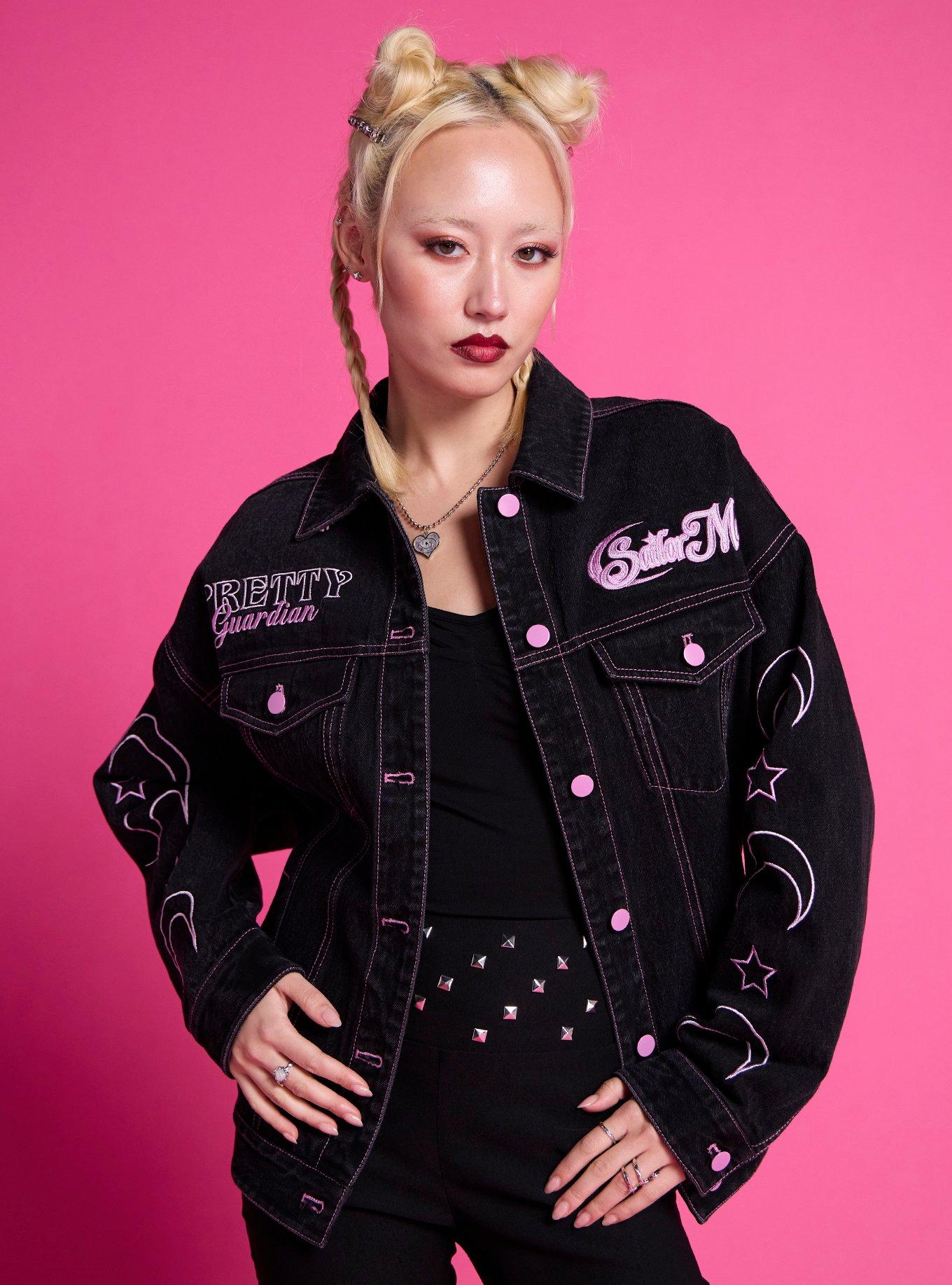 Pretty Guardian Sailor Moon Black Lady Denim Girls Jacket