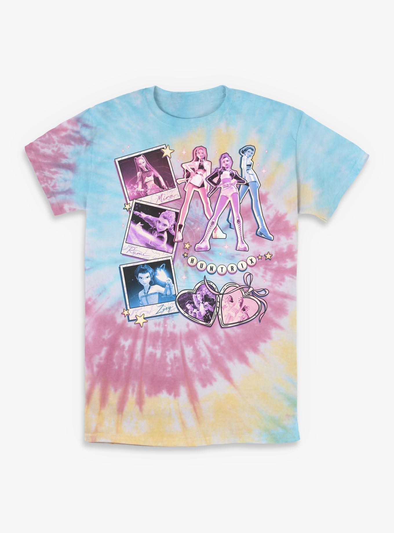 KPop Demon Hunters Huntrix Instant Picture Collage Tie-Dye T-Shirt, , hi-res