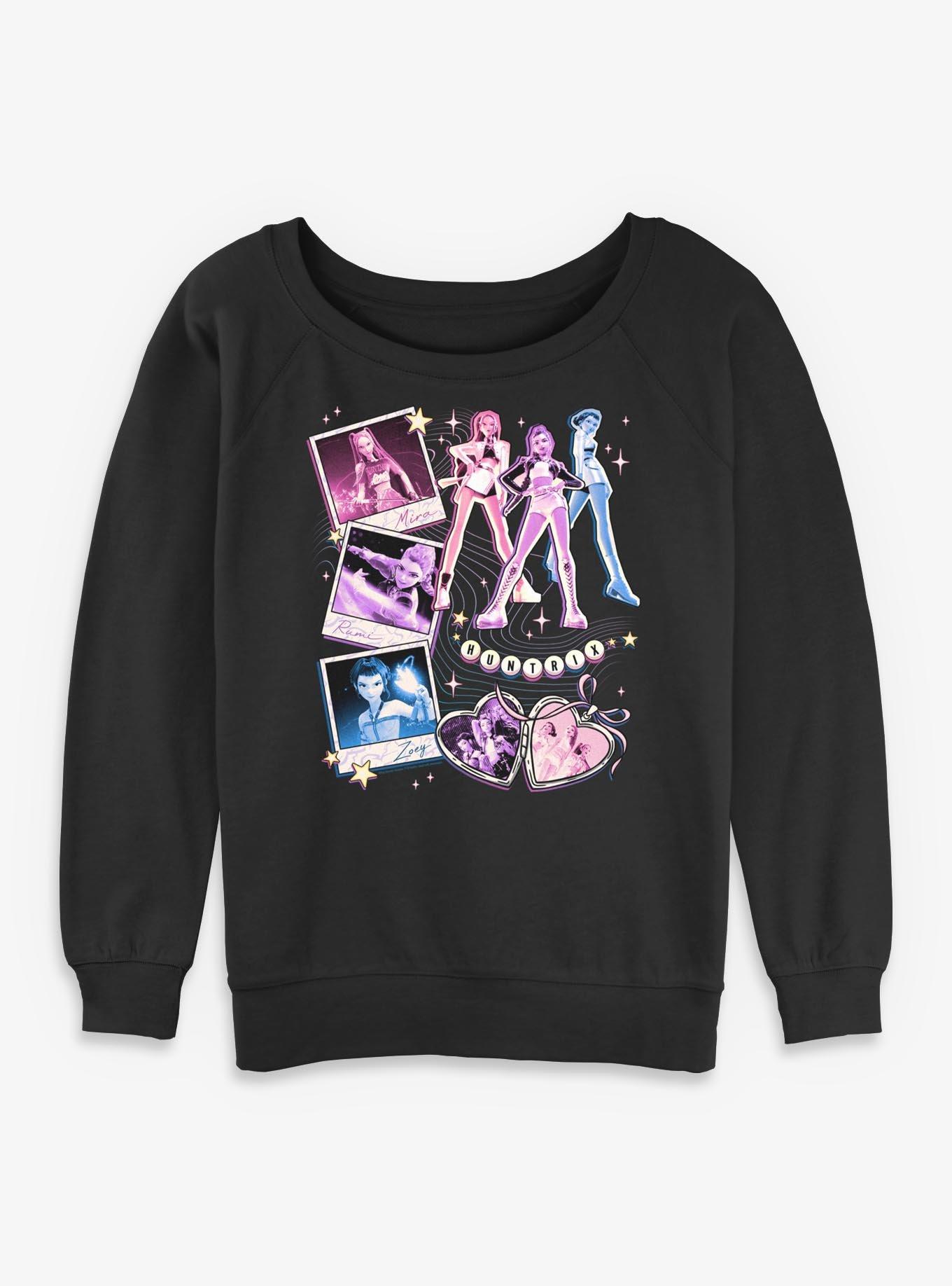 KPop Demon Hunters Huntrix Collage Girls Slouchy Sweatshirt, , hi-res