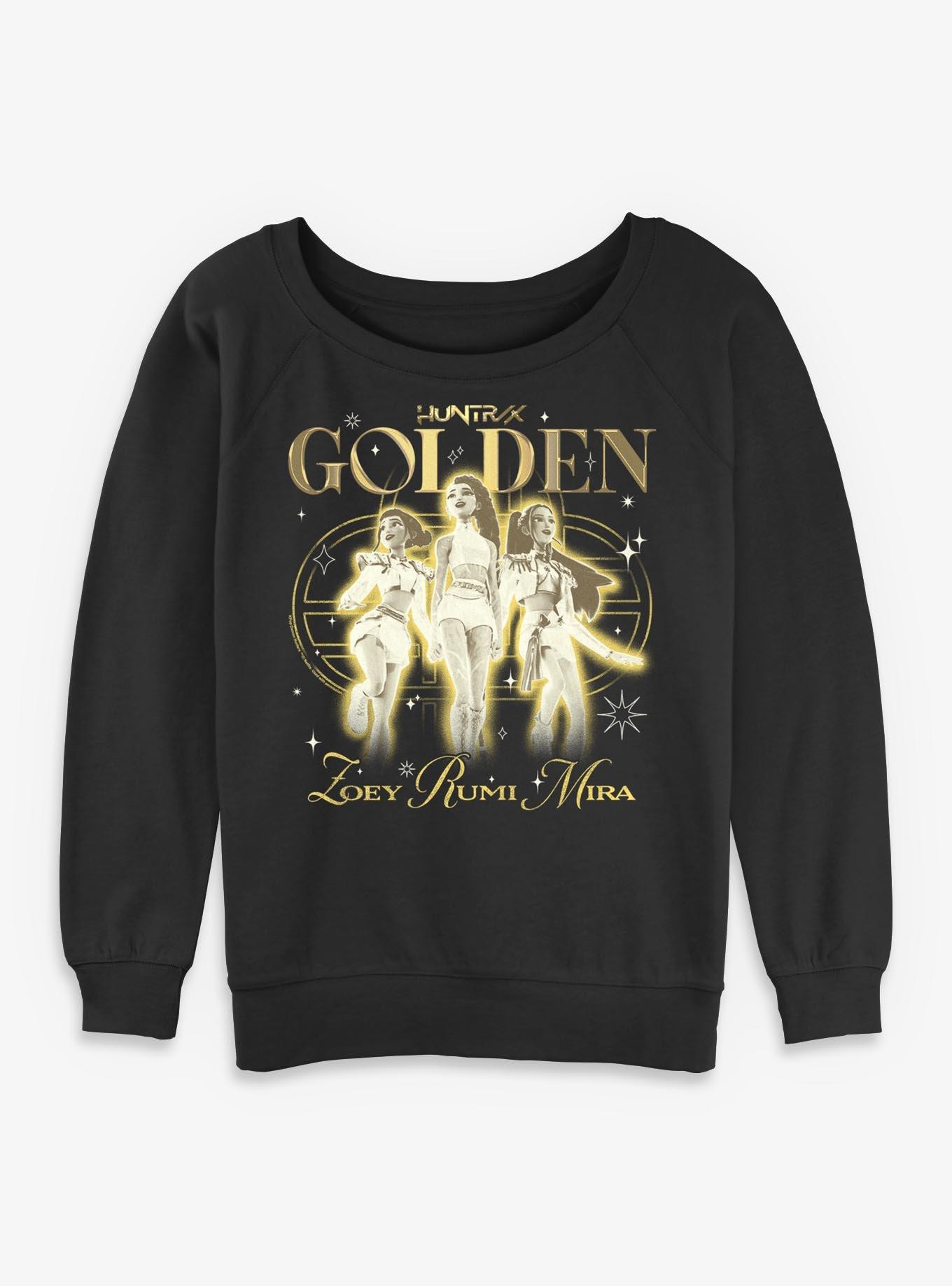 KPop Demon Hunters Huntrix Golden Trio Girls Slouchy Sweatshirt, , hi-res