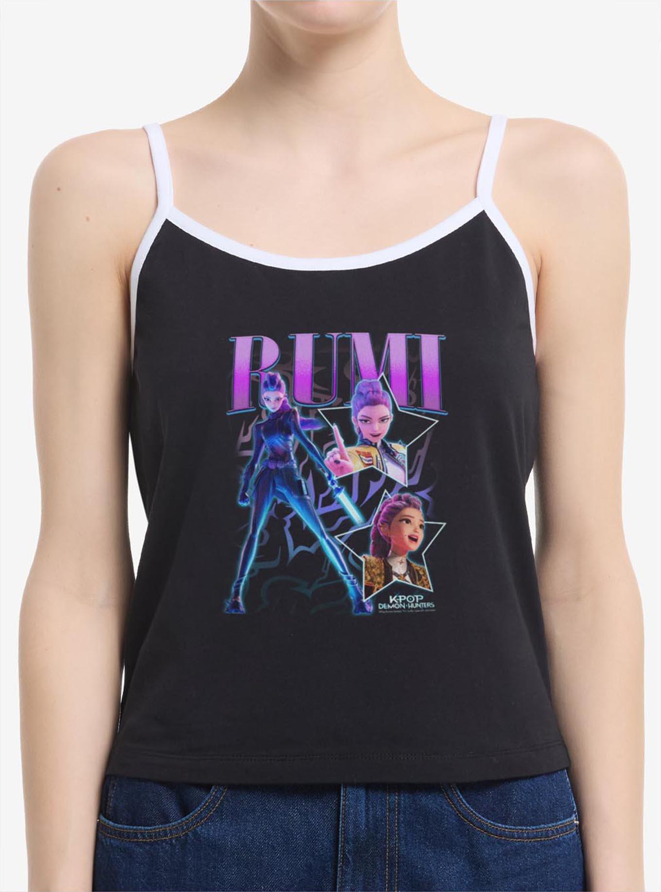 KPop Demon Hunters Rumi Collage Girls Cami Tank, BLACK, hi-res