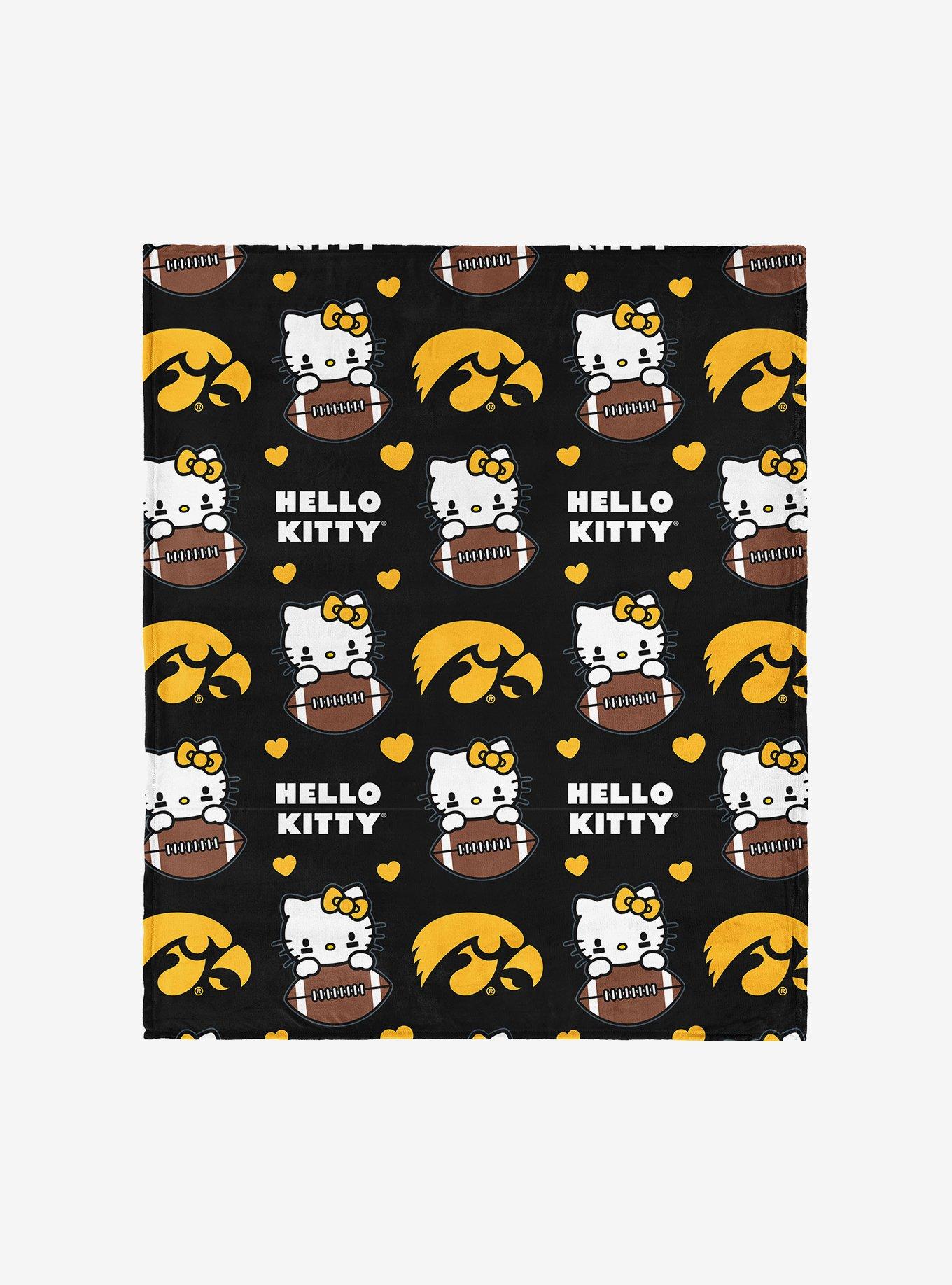 Iowa Hawkeyes Football Ready Hello Kitty Cloud Throw Blanket, , hi-res