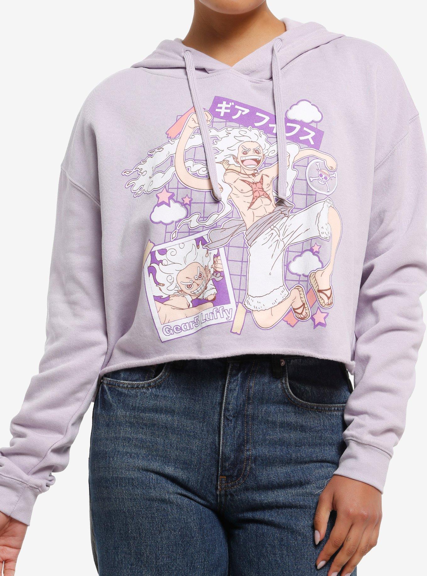 One Piece Gear 5 Luffy Girls Crop Hoodie, , hi-res