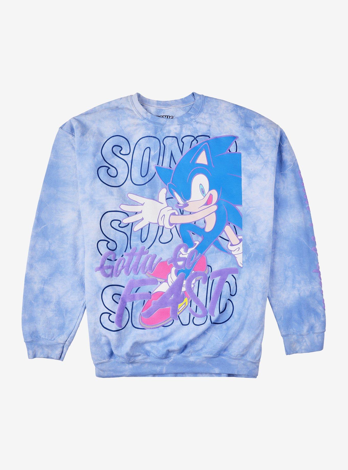 Sonic The Hedgehog Go Fast Tie-Dye Sweatshirt