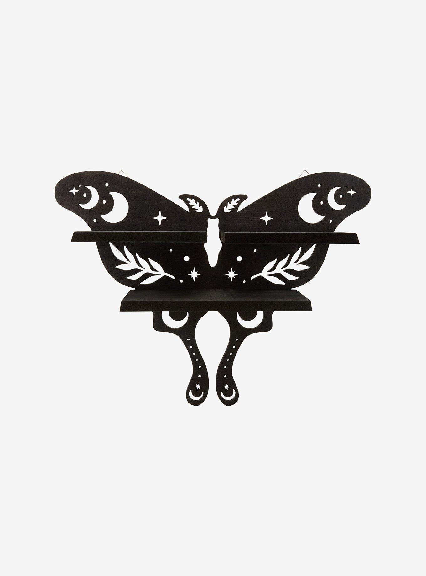 Black Celestial Moth Light-Up Wall Shelf Hot Topic Exclusive, , hi-res