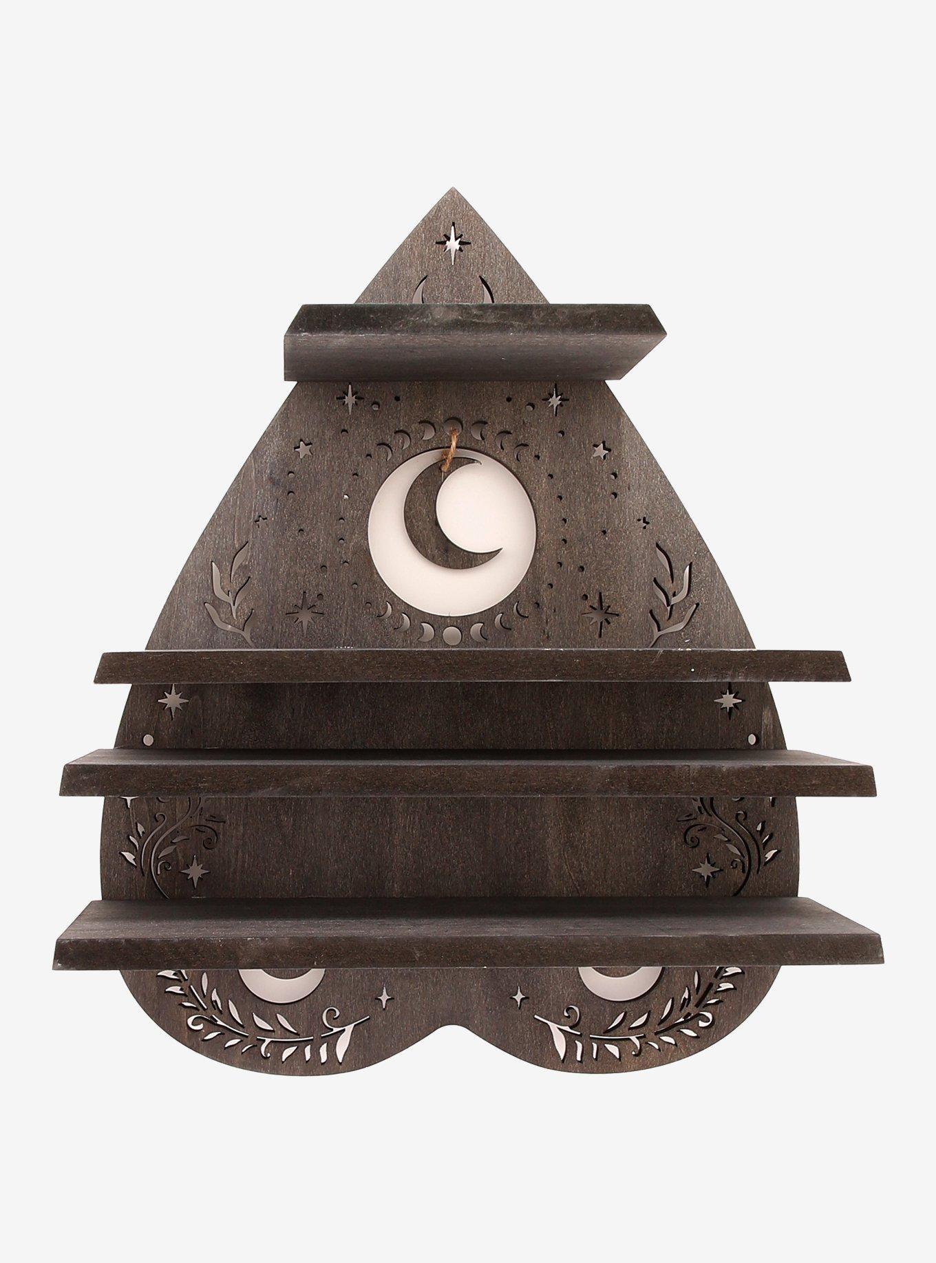 Black Planchette Light-Up Wall Shelf, , hi-res
