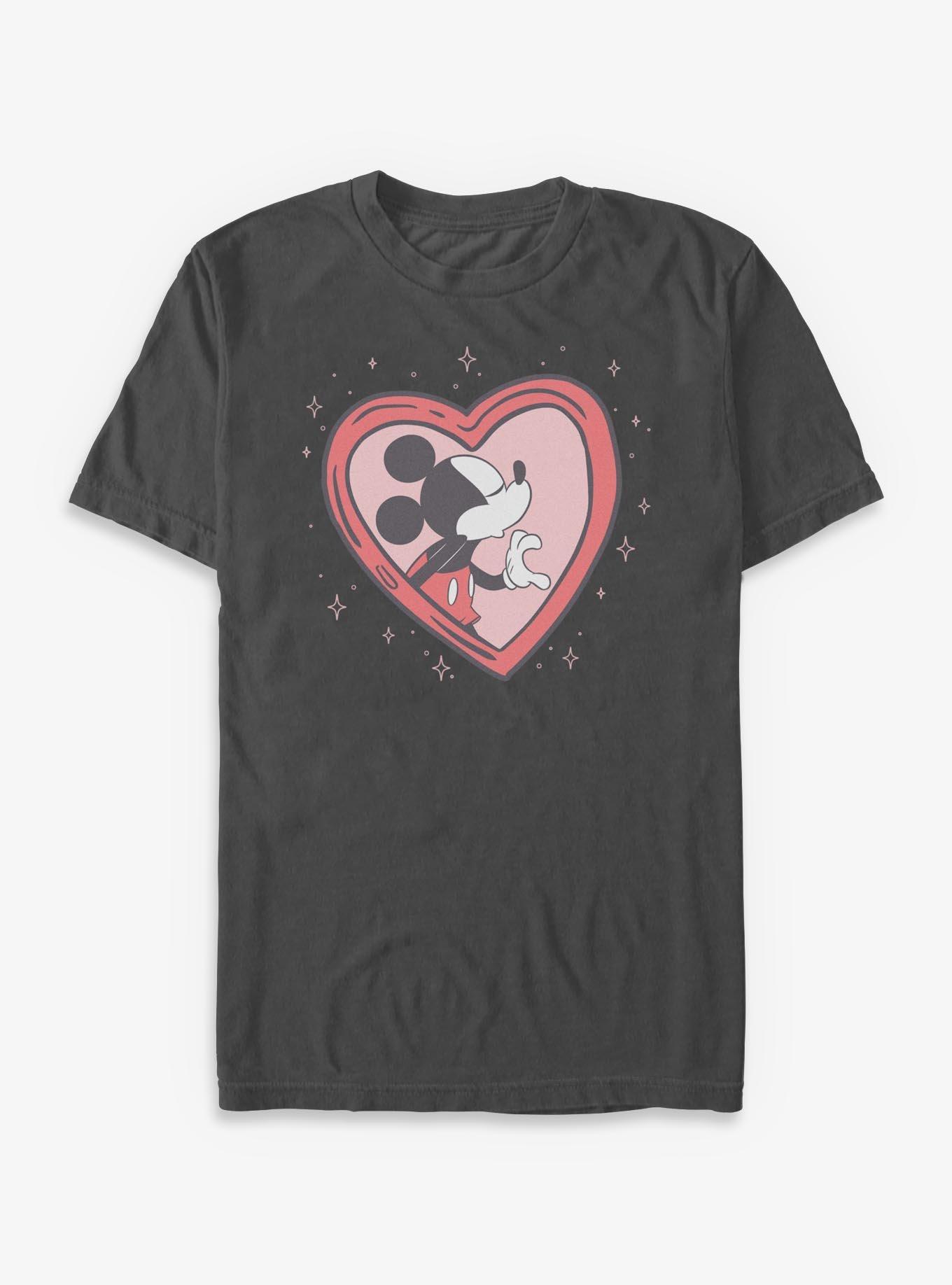 Disney Mickey Mouse Mickey Heart Locket T-Shirt - GREY | Hot Topic