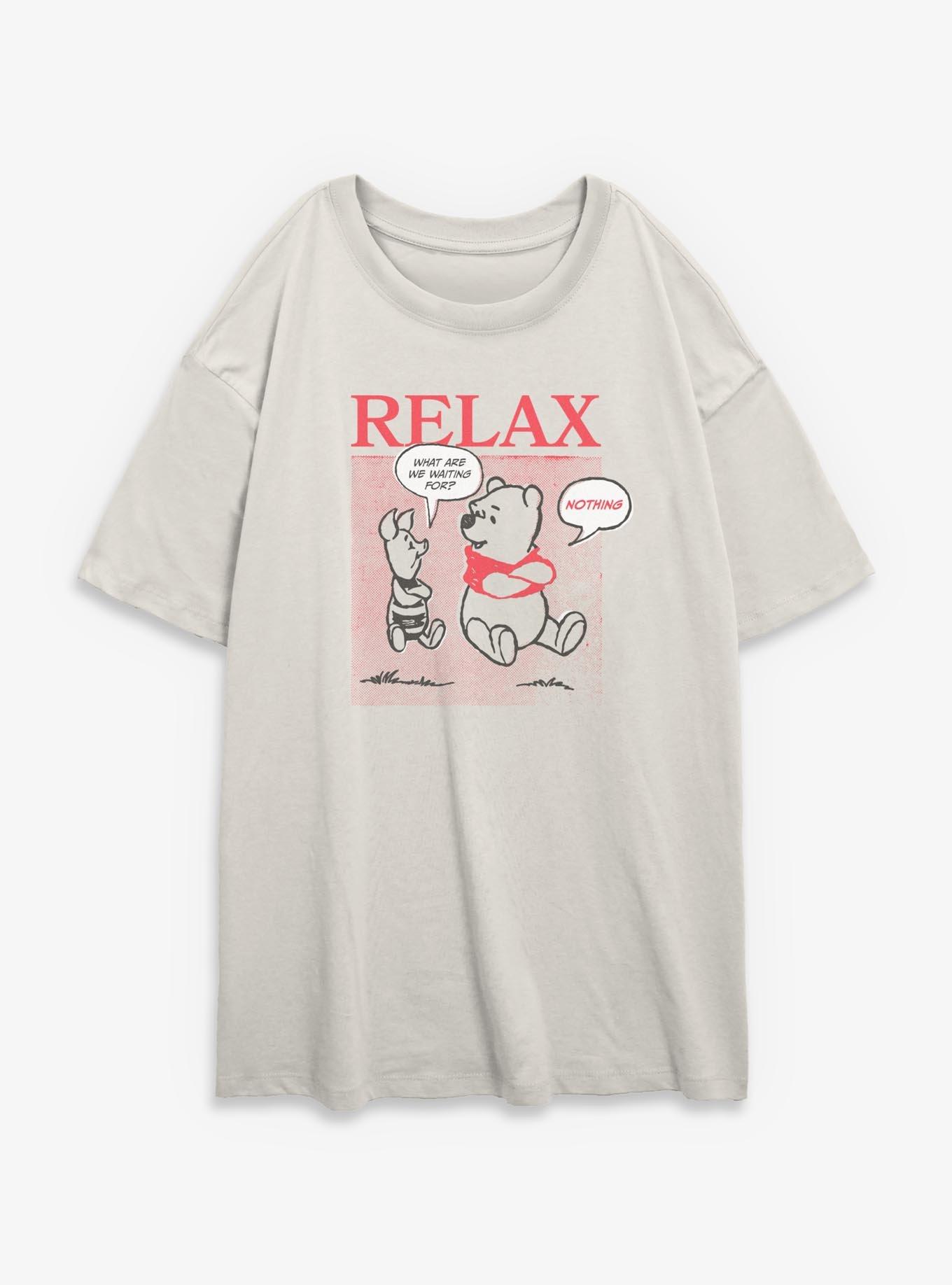 Disney Winnie The Pooh Relax Girls Oversized T-Shirt