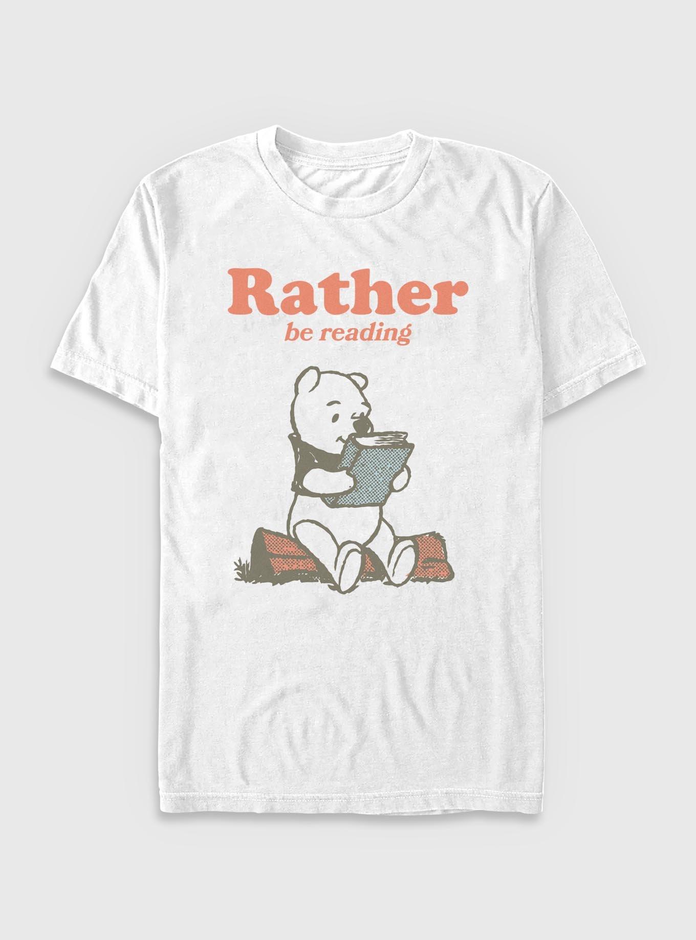 Disney Winnie The Pooh Rather Be Reading T-Shirt, WHITE, hi-res