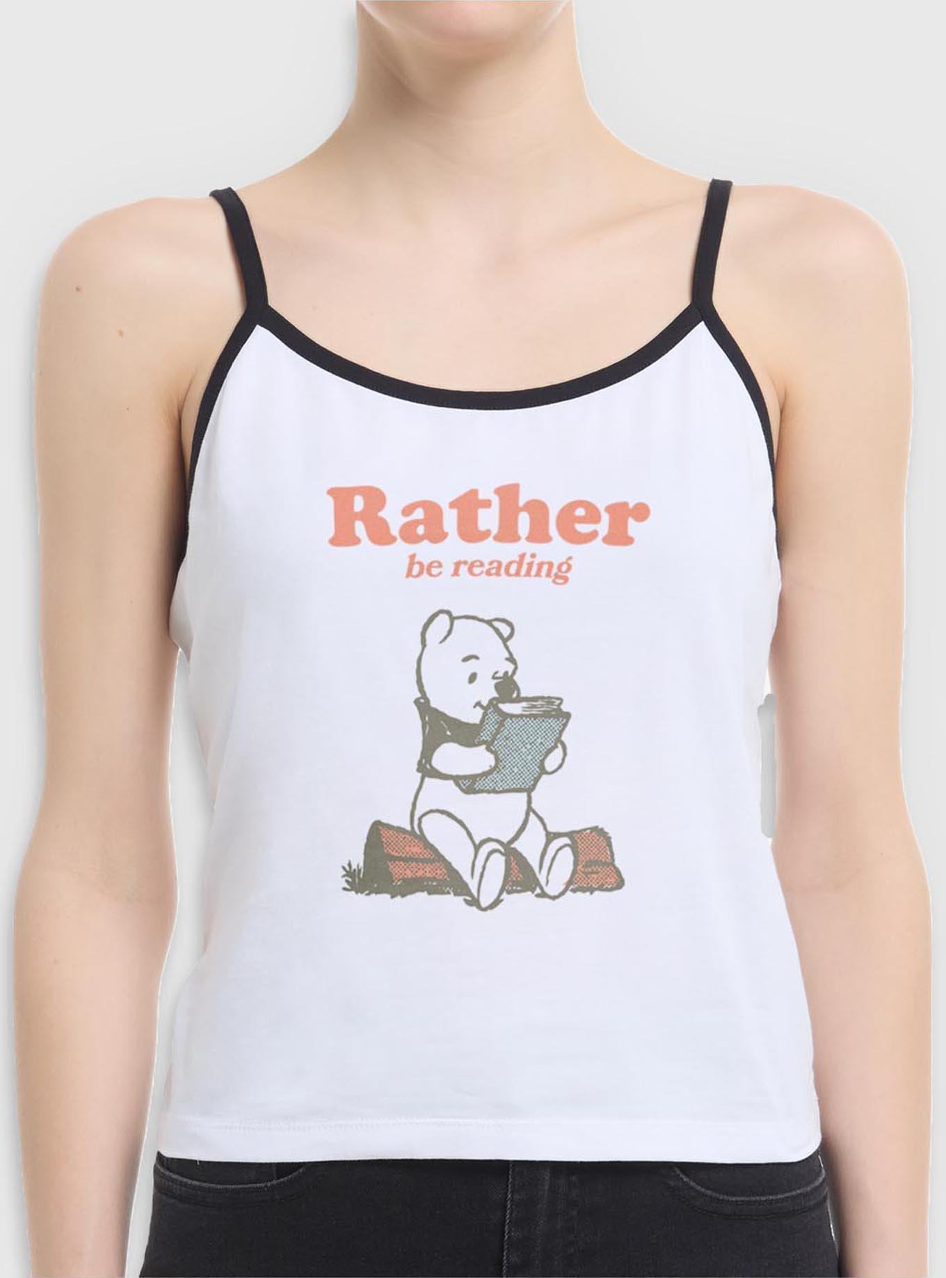 Disney Winnie The Pooh Rather Be Reading Girls Cami, WHITE, hi-res