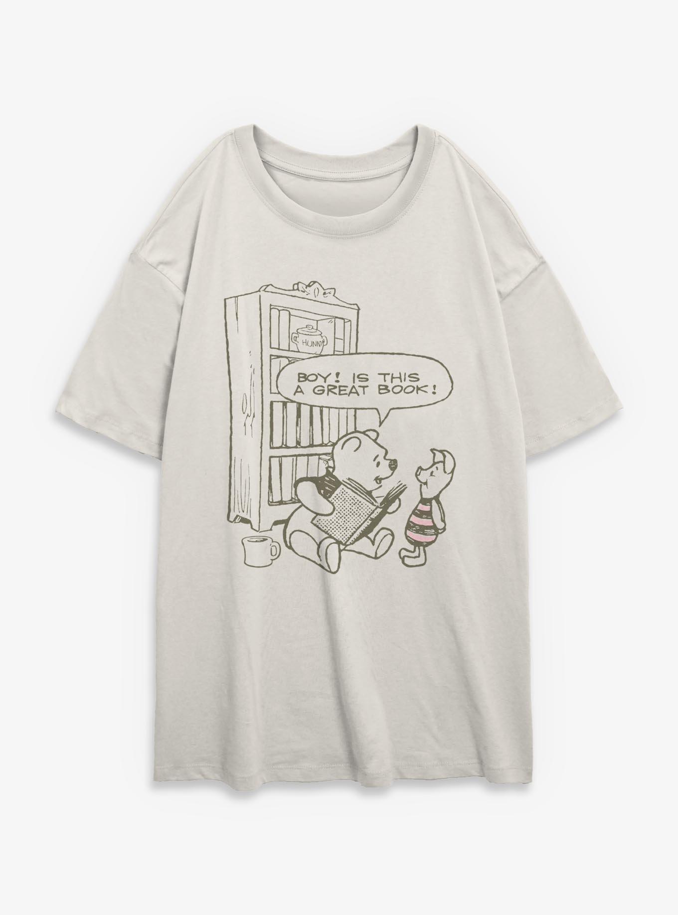 Disney Winnie The Pooh Great Book Girls Oversized T-Shirt