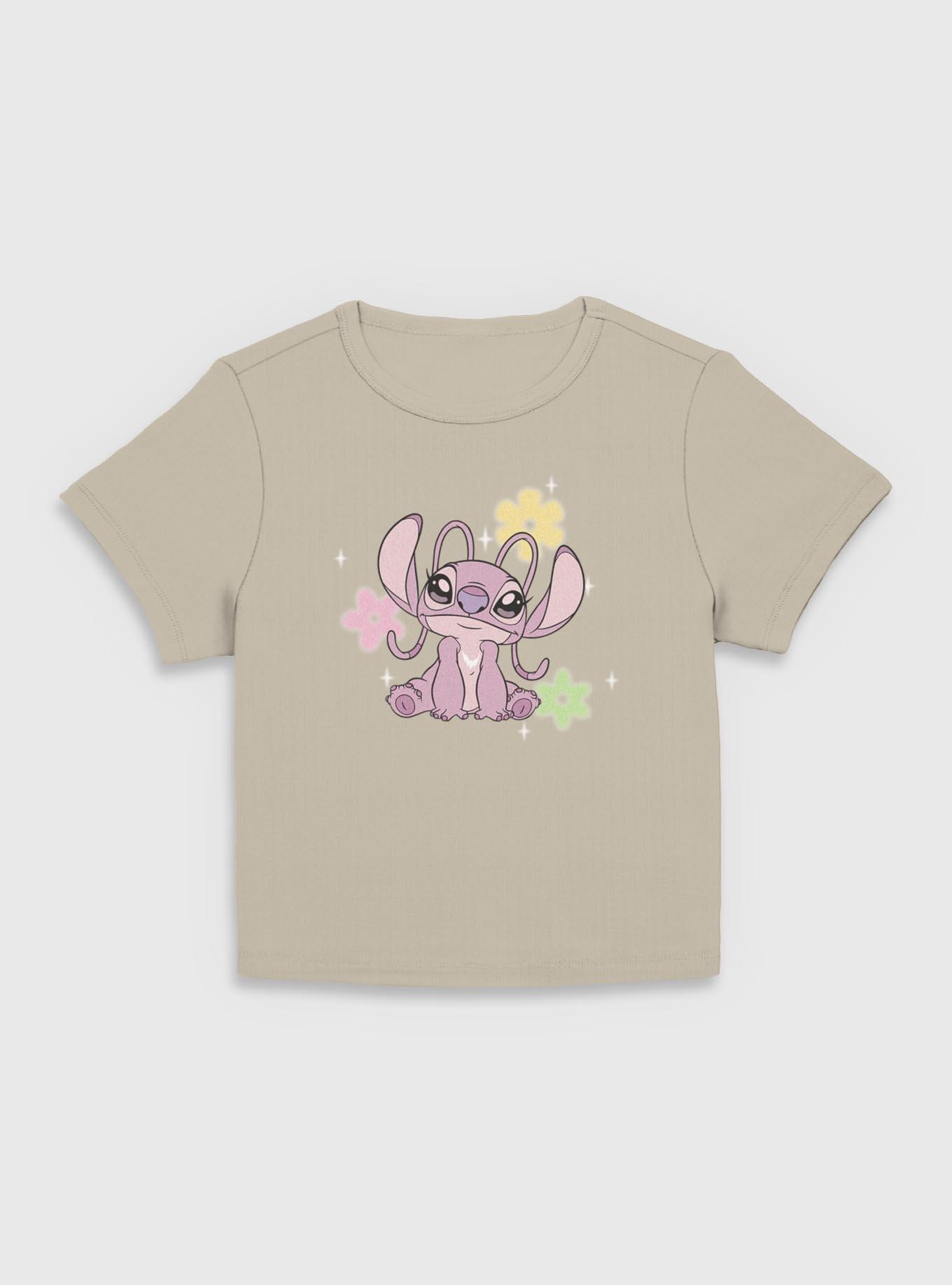 Disney Lilo & Stitch Angel Flowers Girls Baby Tee, PLAZTAUPE, hi-res