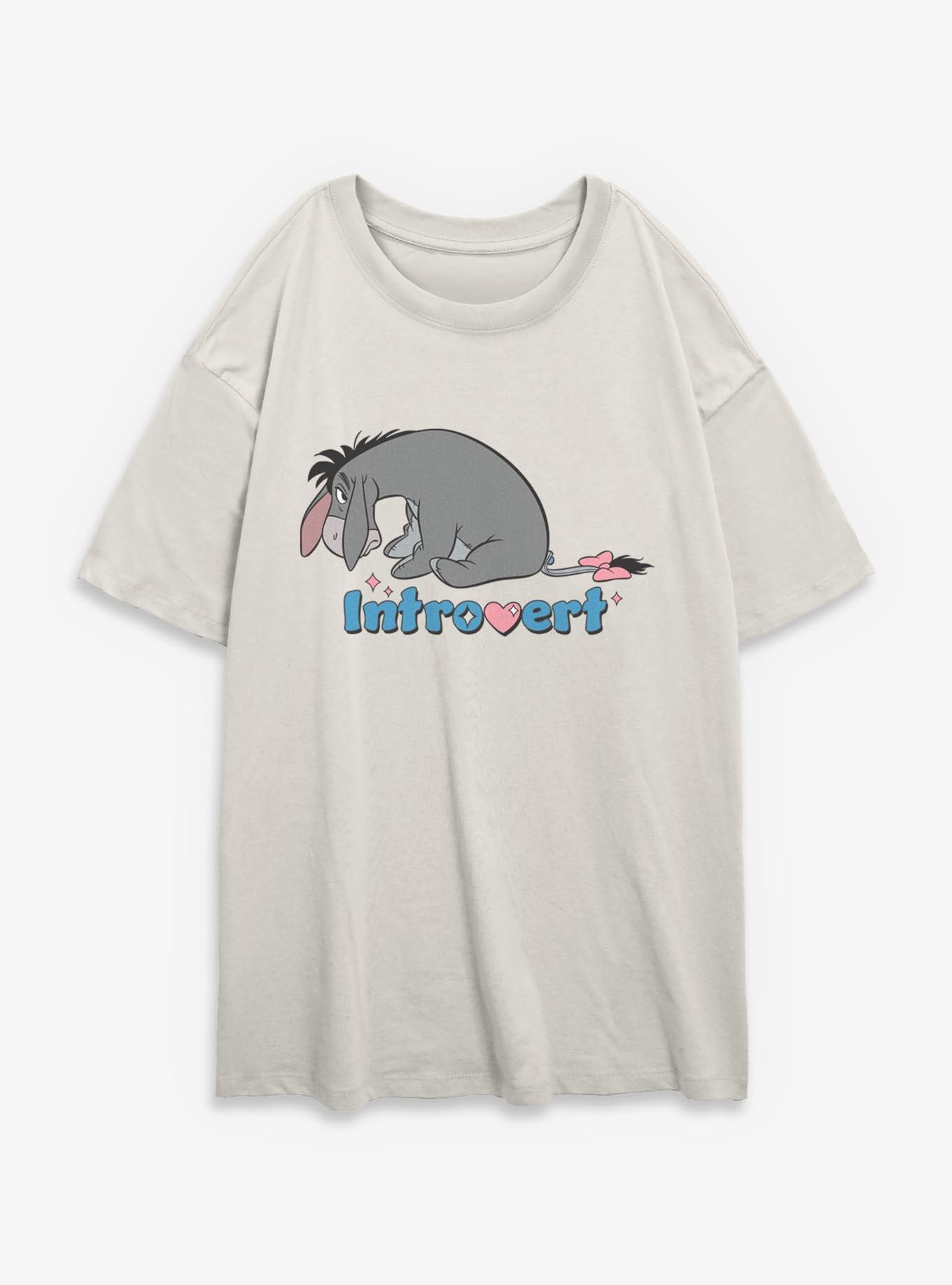 Disney Winnie The Pooh Eeyore Introvert Girls Oversized T-Shirt