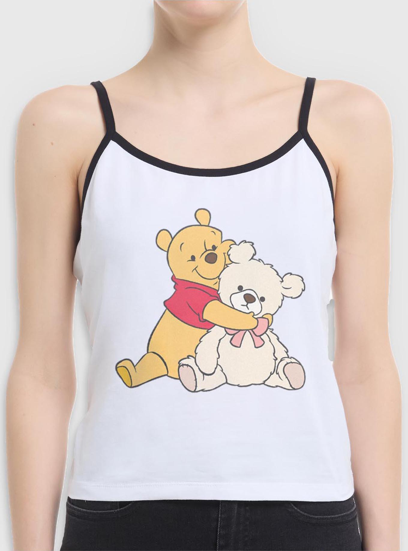 Disney Winnie The Pooh Two Cute Bears Girls Cami, WHITE, hi-res