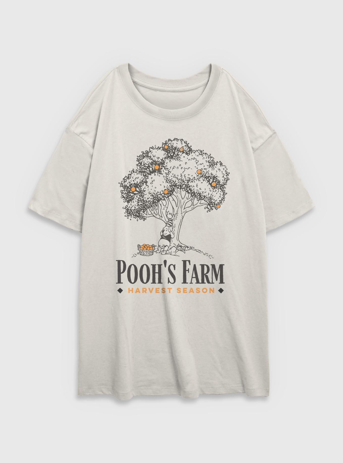 Disney Winnie The Pooh Farm Harvest Season Girls Oversized T-Shirt, EGRET, hi-res