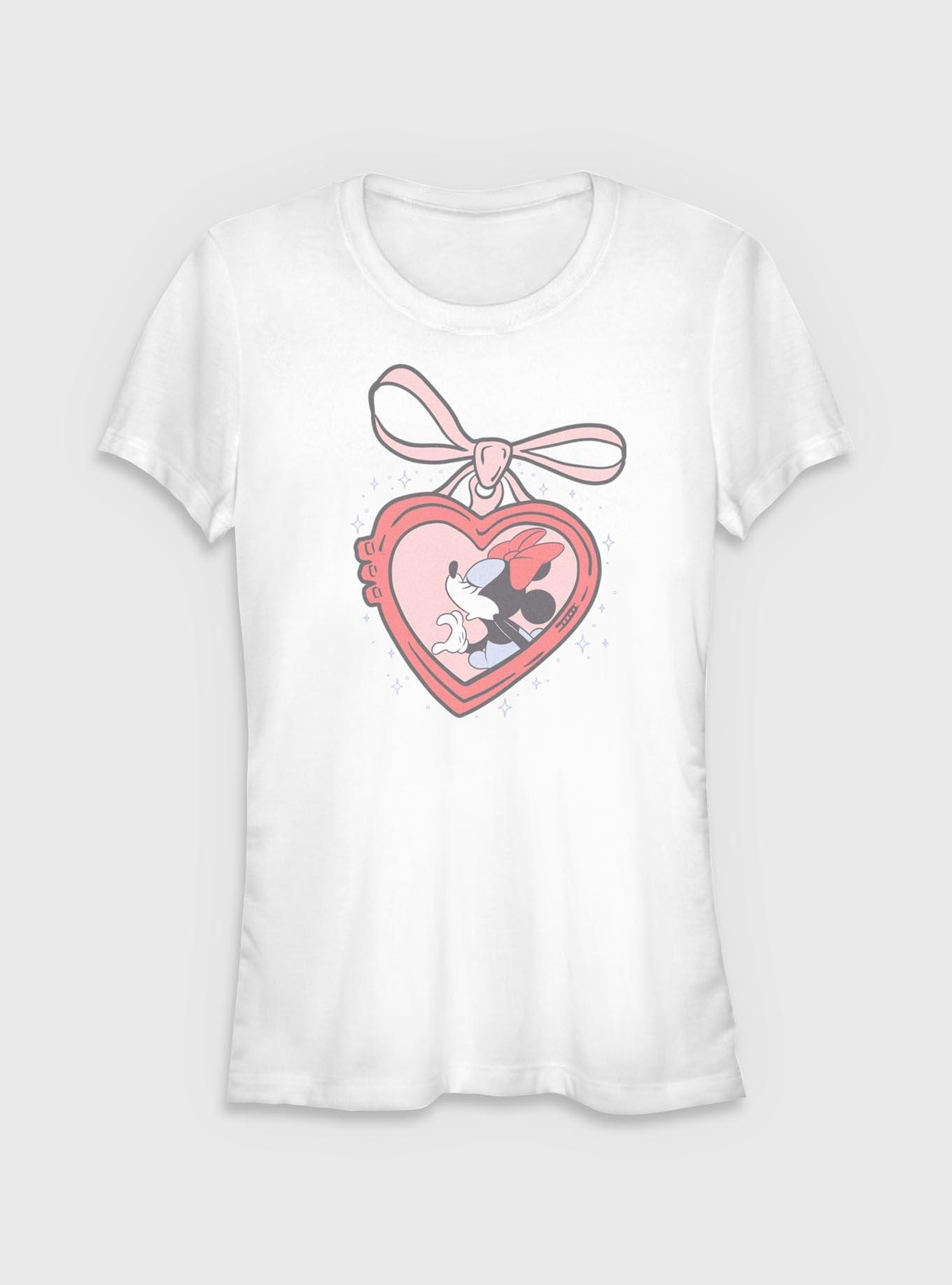 Disney Minnie Mouse Minnie Heart Locket Girls T-Shirt, WHITE, hi-res