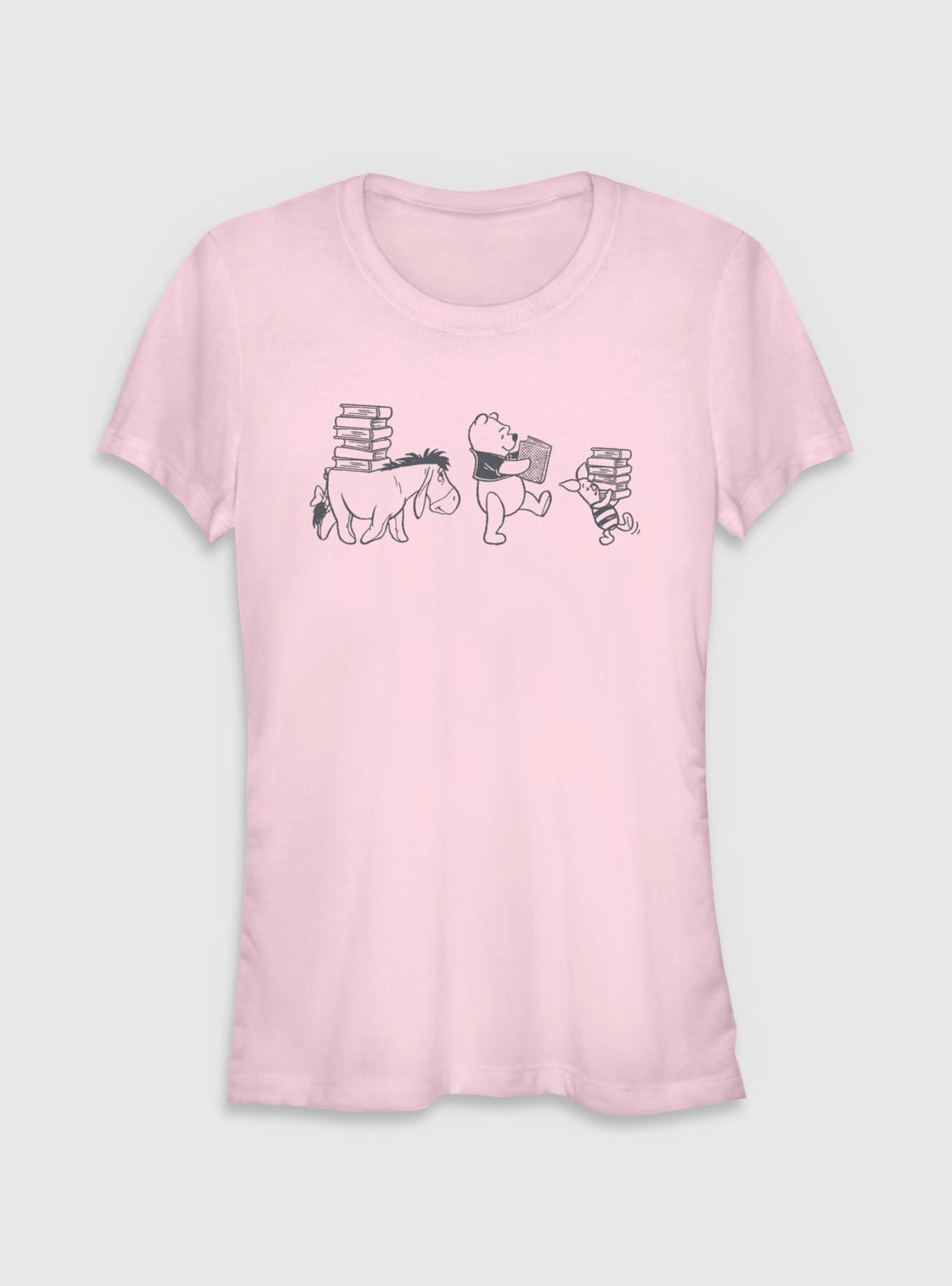 Disney Winnie The Pooh Carrying Books Girls T-Shirt, , hi-res
