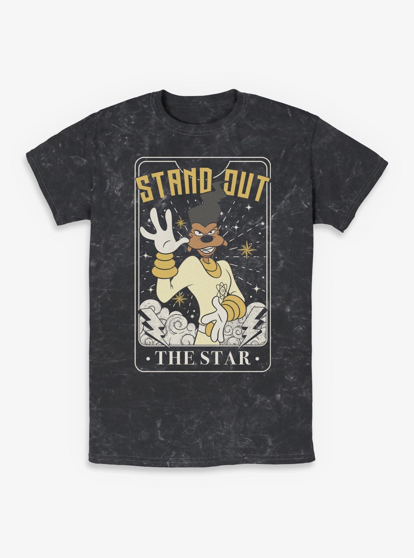 Disney Goofy Powerline Star Tarot Mineral Wash T-Shirt