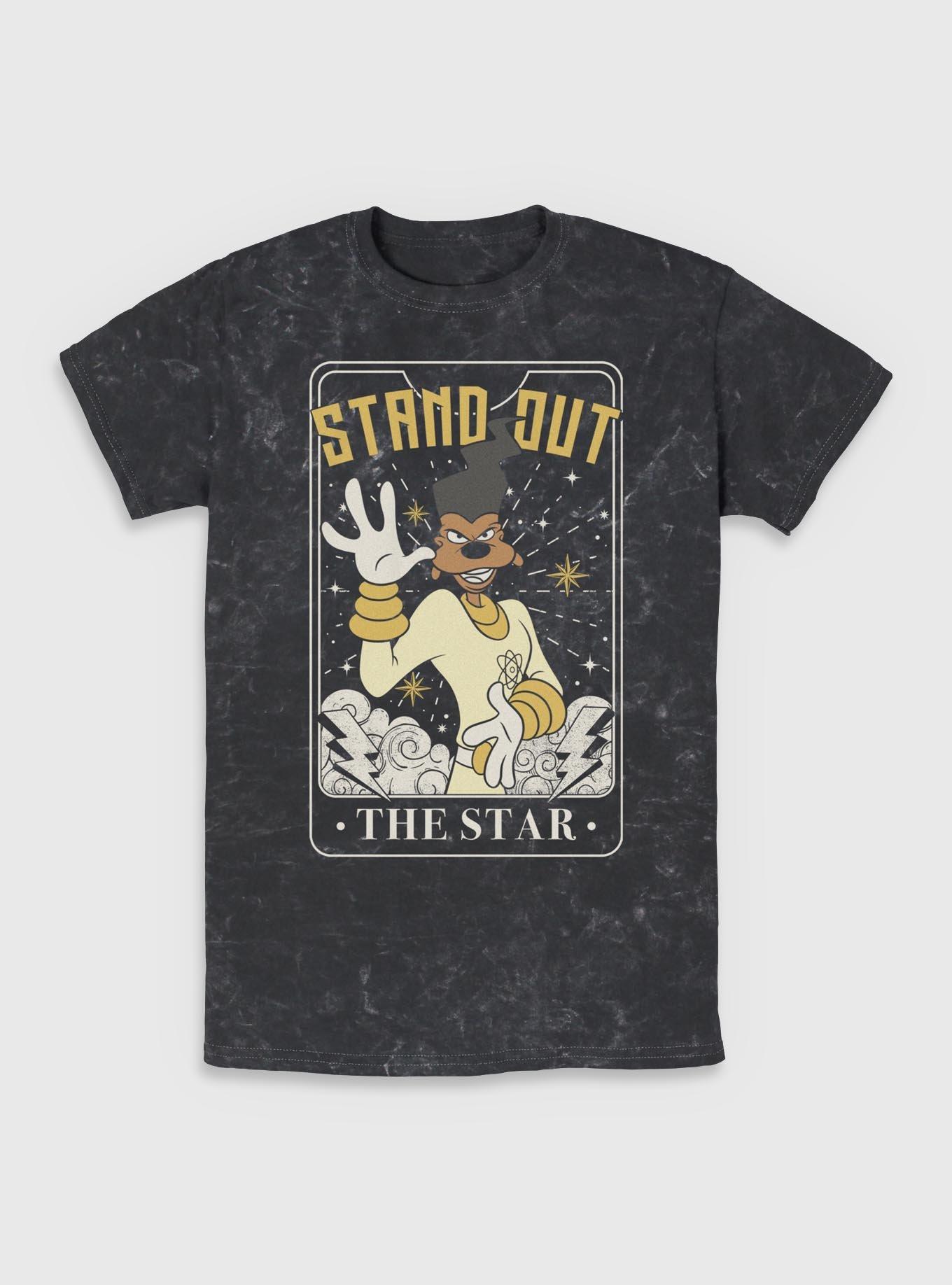 Disney Goofy Powerline Star Tarot Mineral Wash T-Shirt, BLACK, hi-res