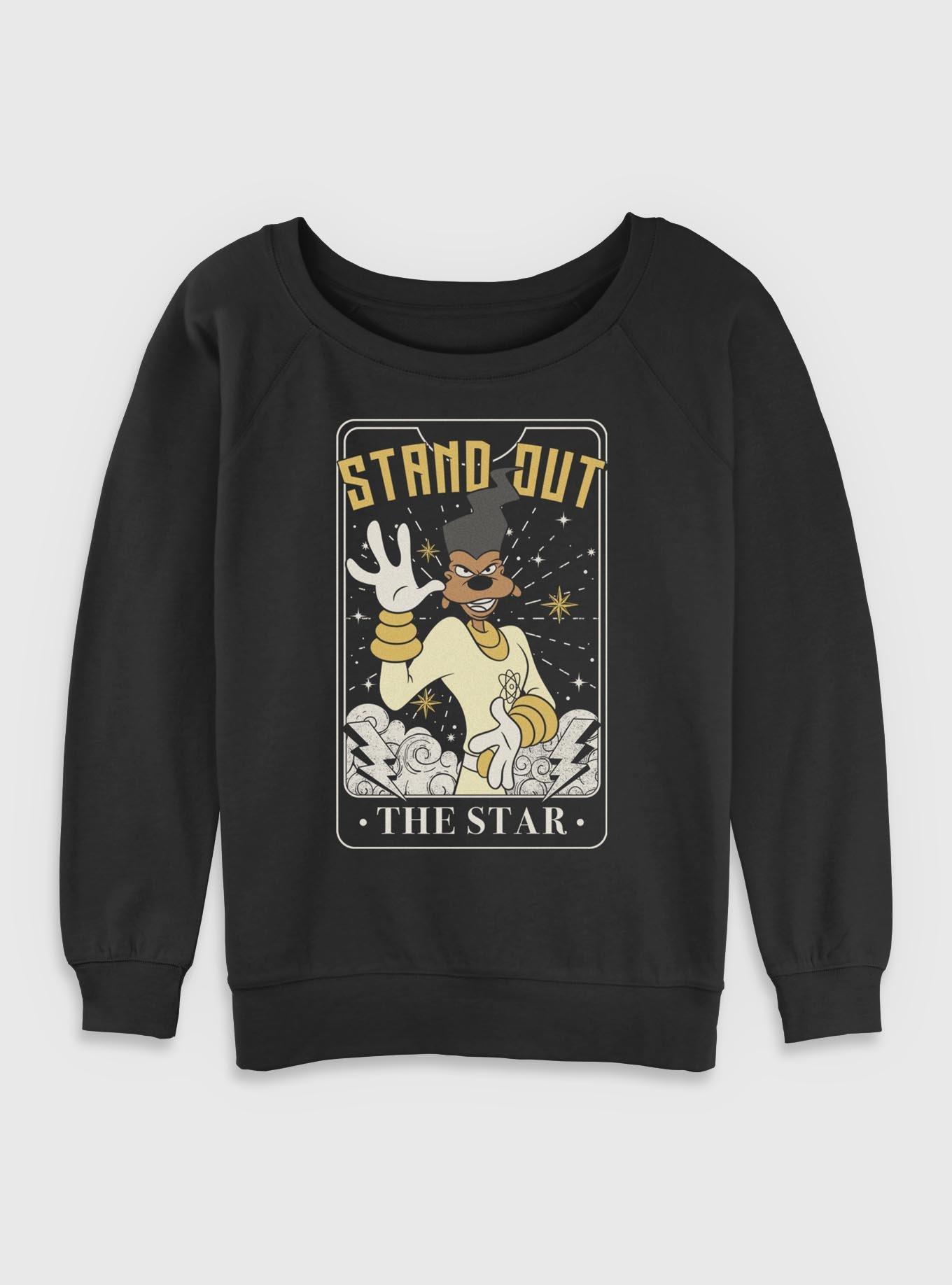 Disney Goofy Powerline Star Tarot Girls Slouchy Sweatshirt, , hi-res