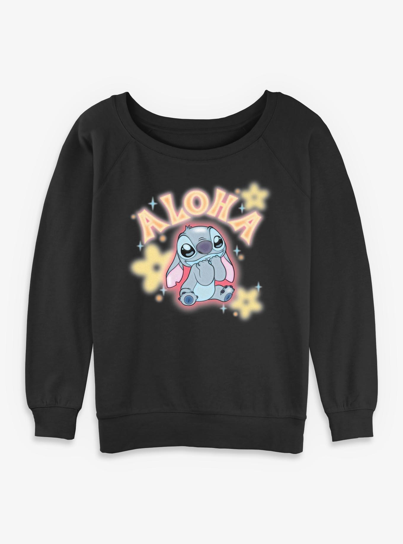 Disney Lilo & Stitch Cute Aloha Girls Slouchy Sweatshirt