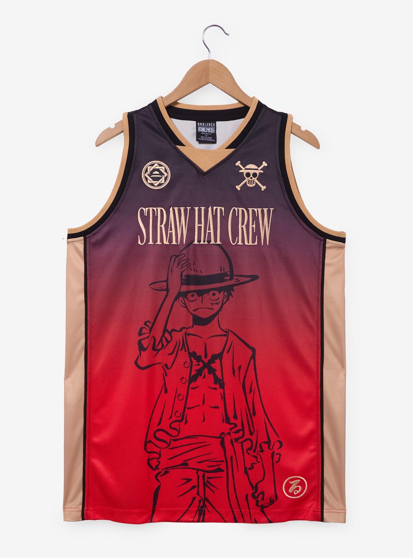 One Piece Straw Hat Crew Monkey D. Luffy Basketball Jersey - BoxLunch Exclusive, , hi-res