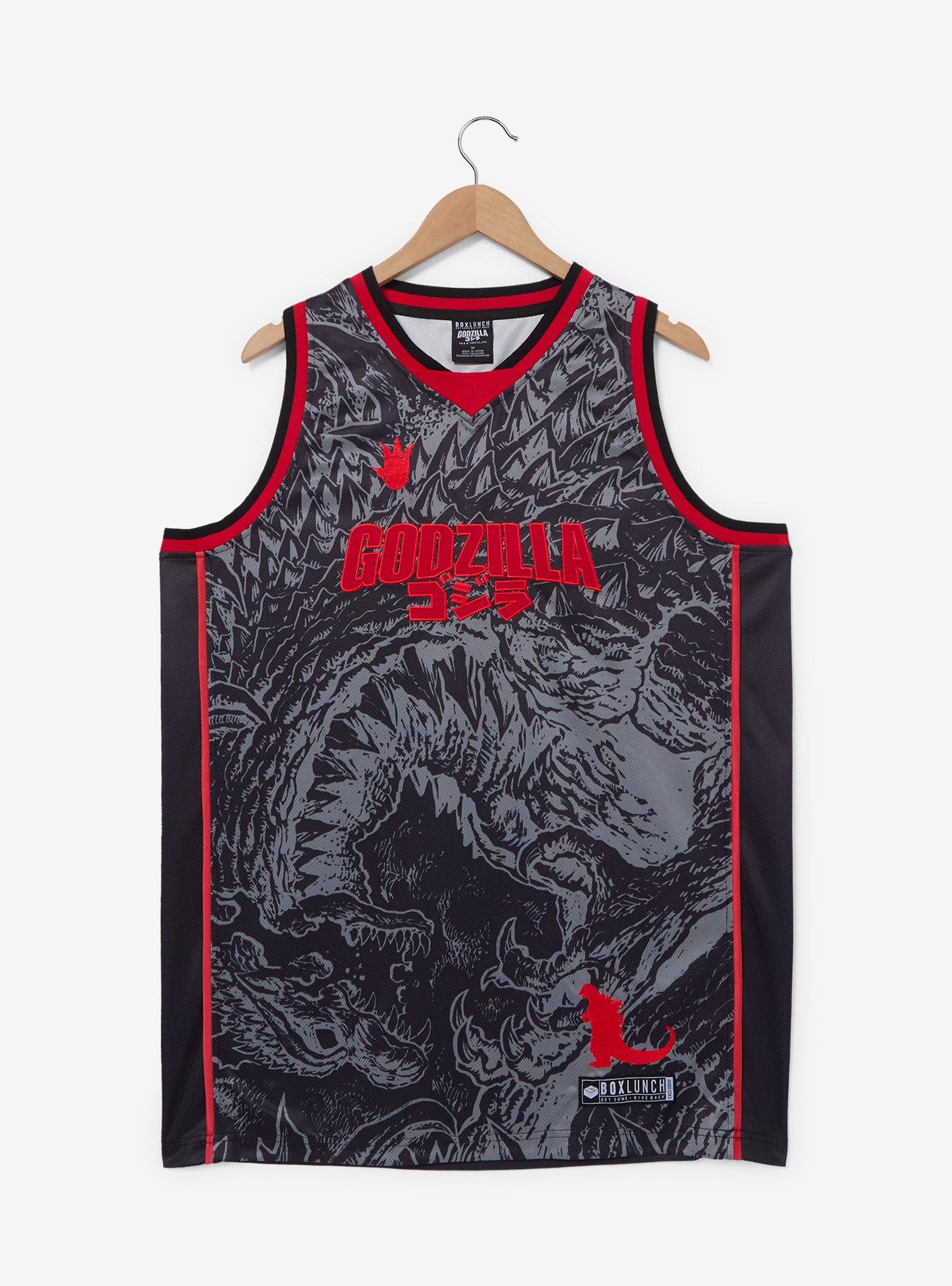 Godzilla Tonal Print Basketball Jersey - BoxLunch Exclusive, , hi-res