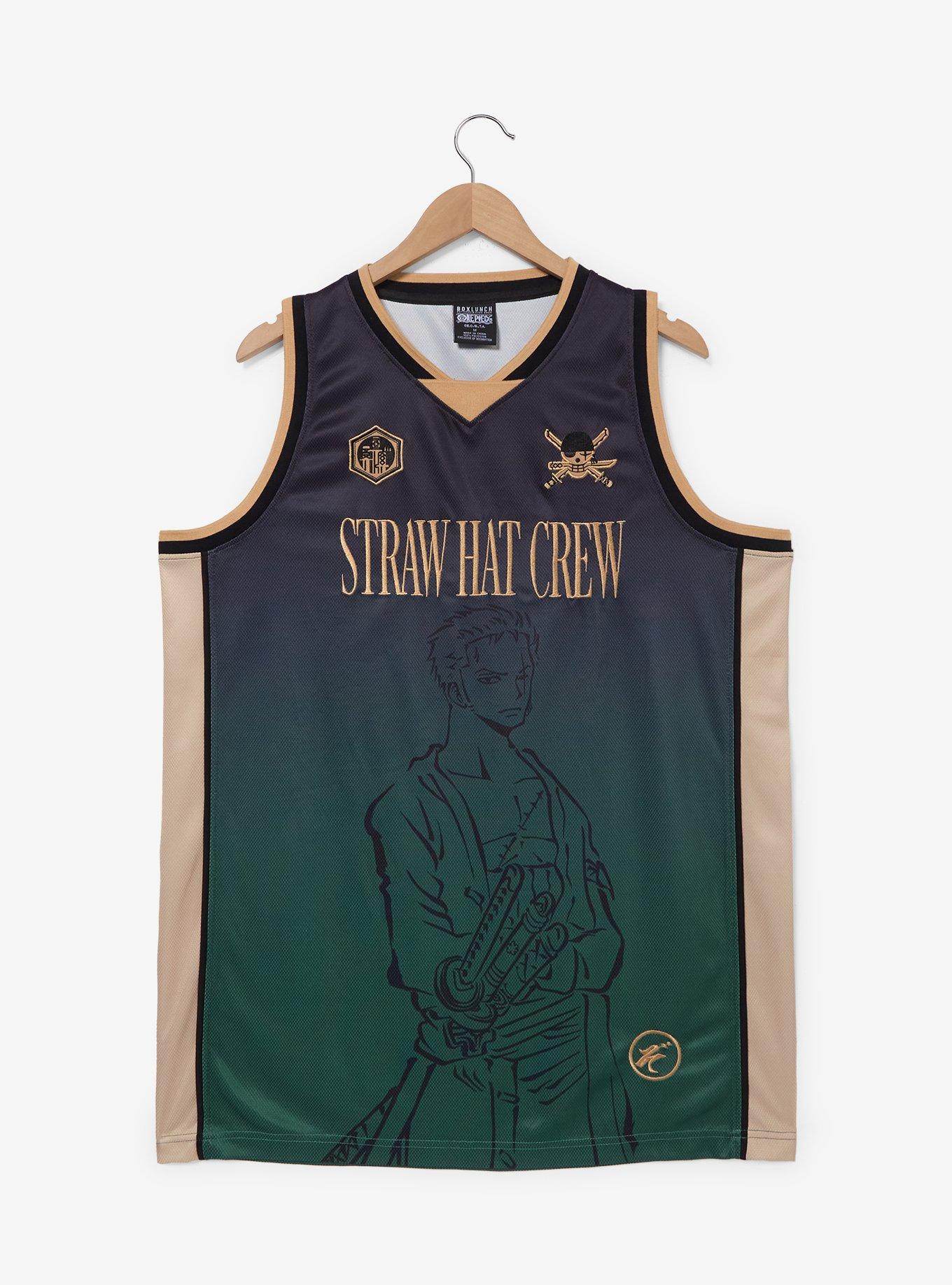 One Piece Straw Hat Crew Roronoa Zoro Basketball Jersey - BoxLunch Exclusive, , hi-res
