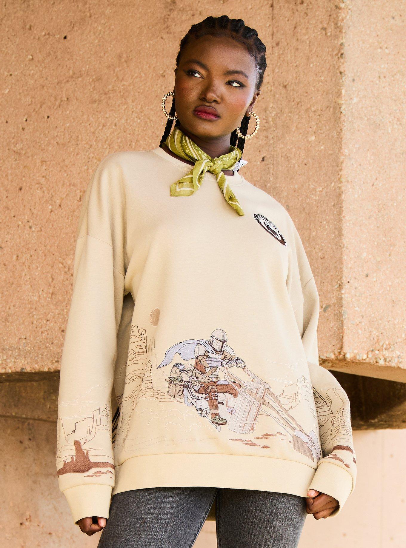 Star Wars The Mandalorian Speeder Bike Scene Embroidered Sweatshirt, , hi-res