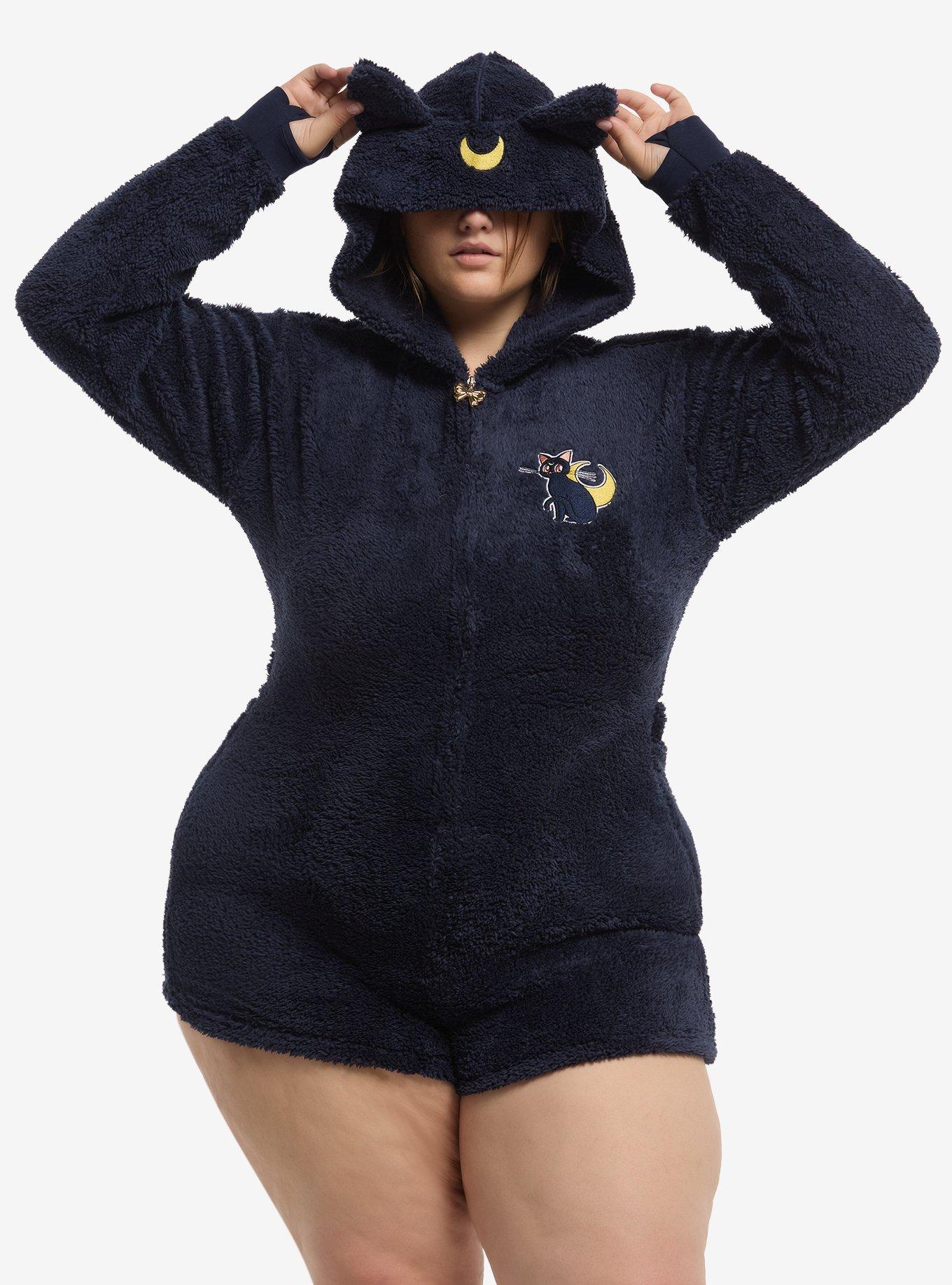 Pretty Guardian Sailor Moon Luna Fuzzy Romper Plus Size, , hi-res