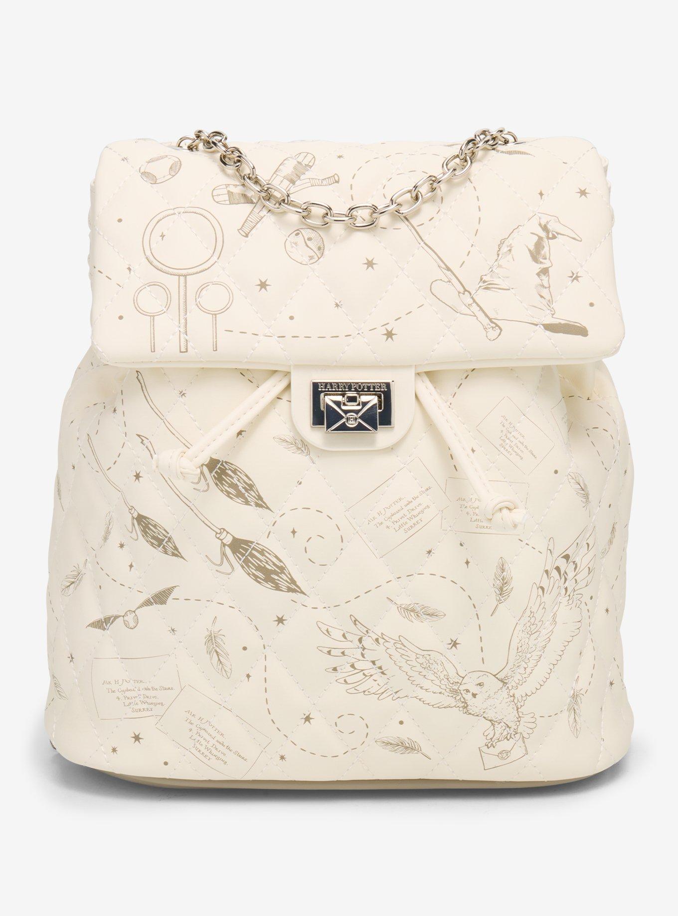 Harry Potter Tonal Icons Quilted Slouch Mini Backpack, , hi-res