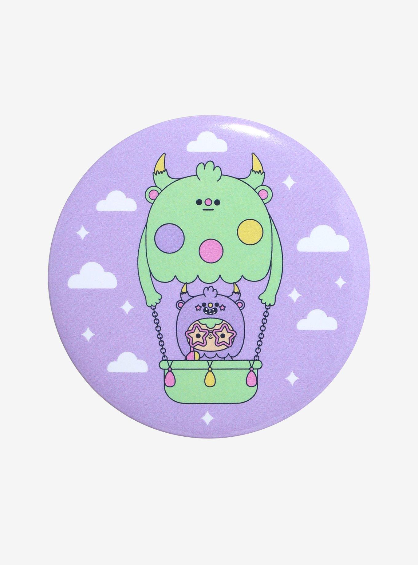 Momiji Monster Balloon 3 Inch Button, , hi-res