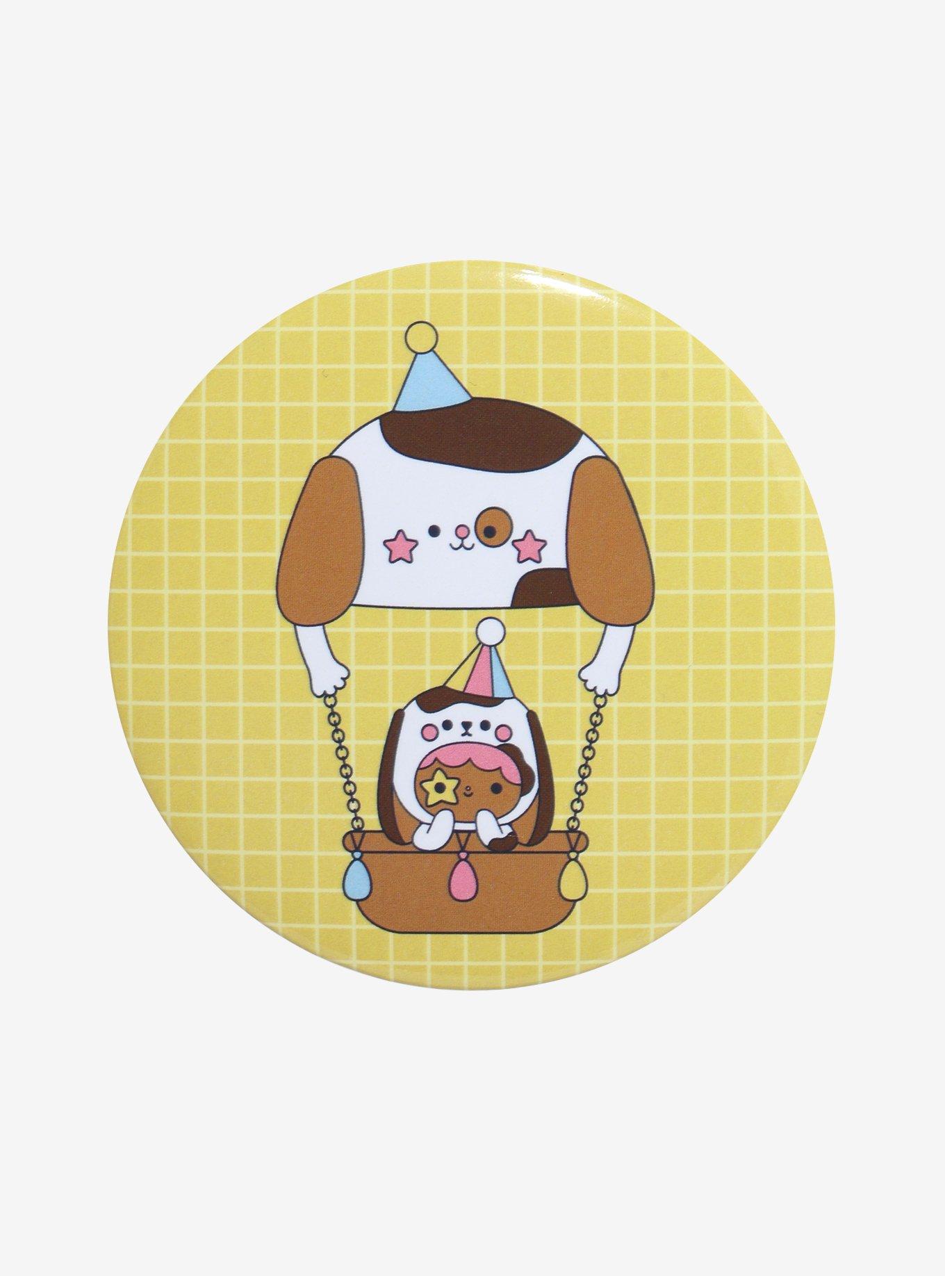Momiji Dog Balloon 3 Inch Button, , hi-res