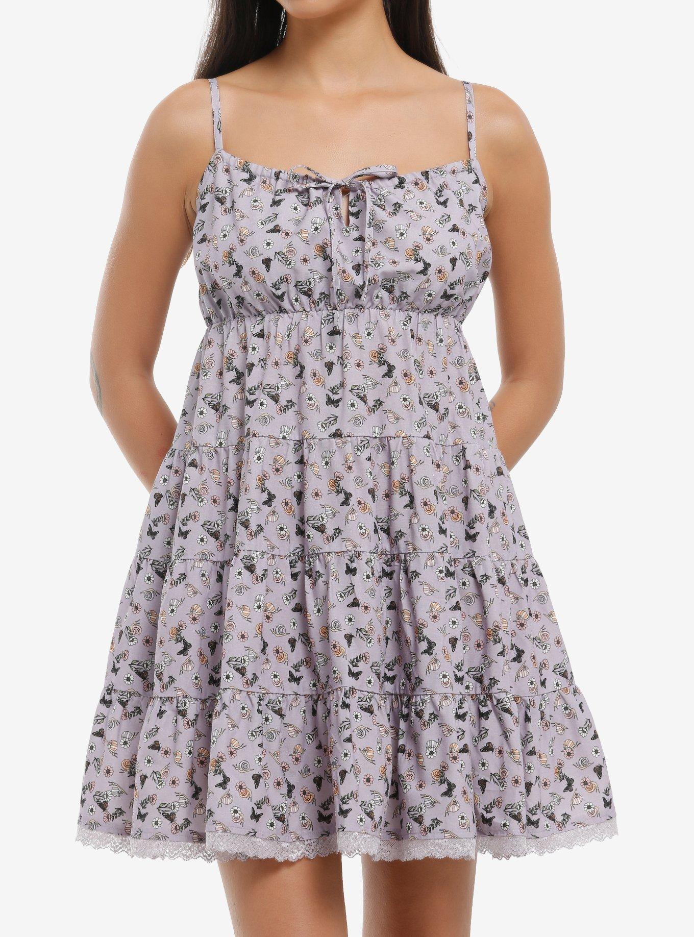 THORNANDFABLE Thorn & Fable Spring Bugs Tiered Mini Dress