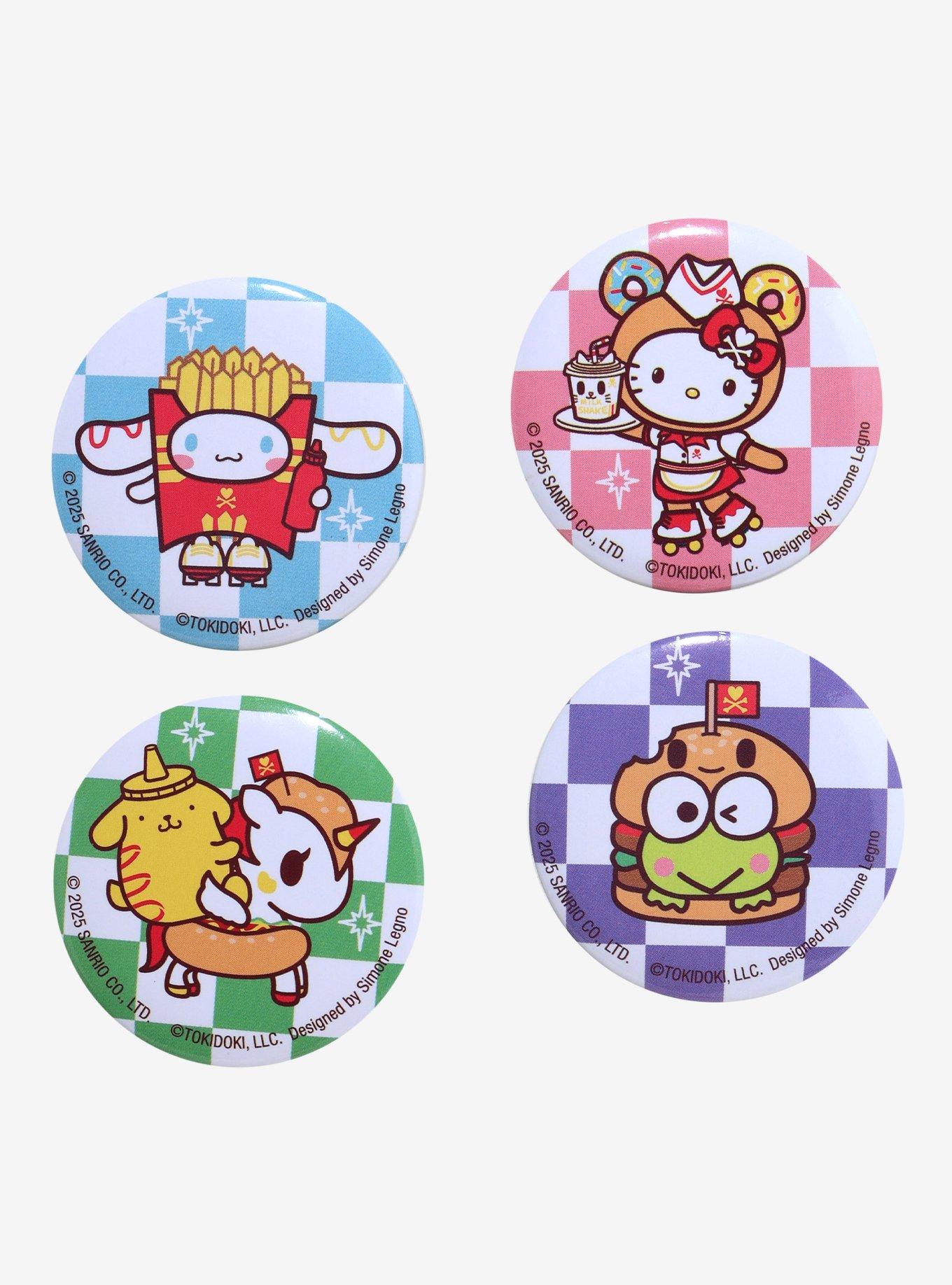 tokidoki X Hello Kitty And Friends Food Button Set