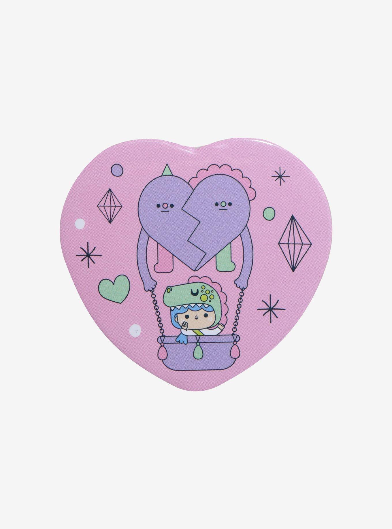 Momiji Dragon Balloon Heart 3 Inch Button, , hi-res