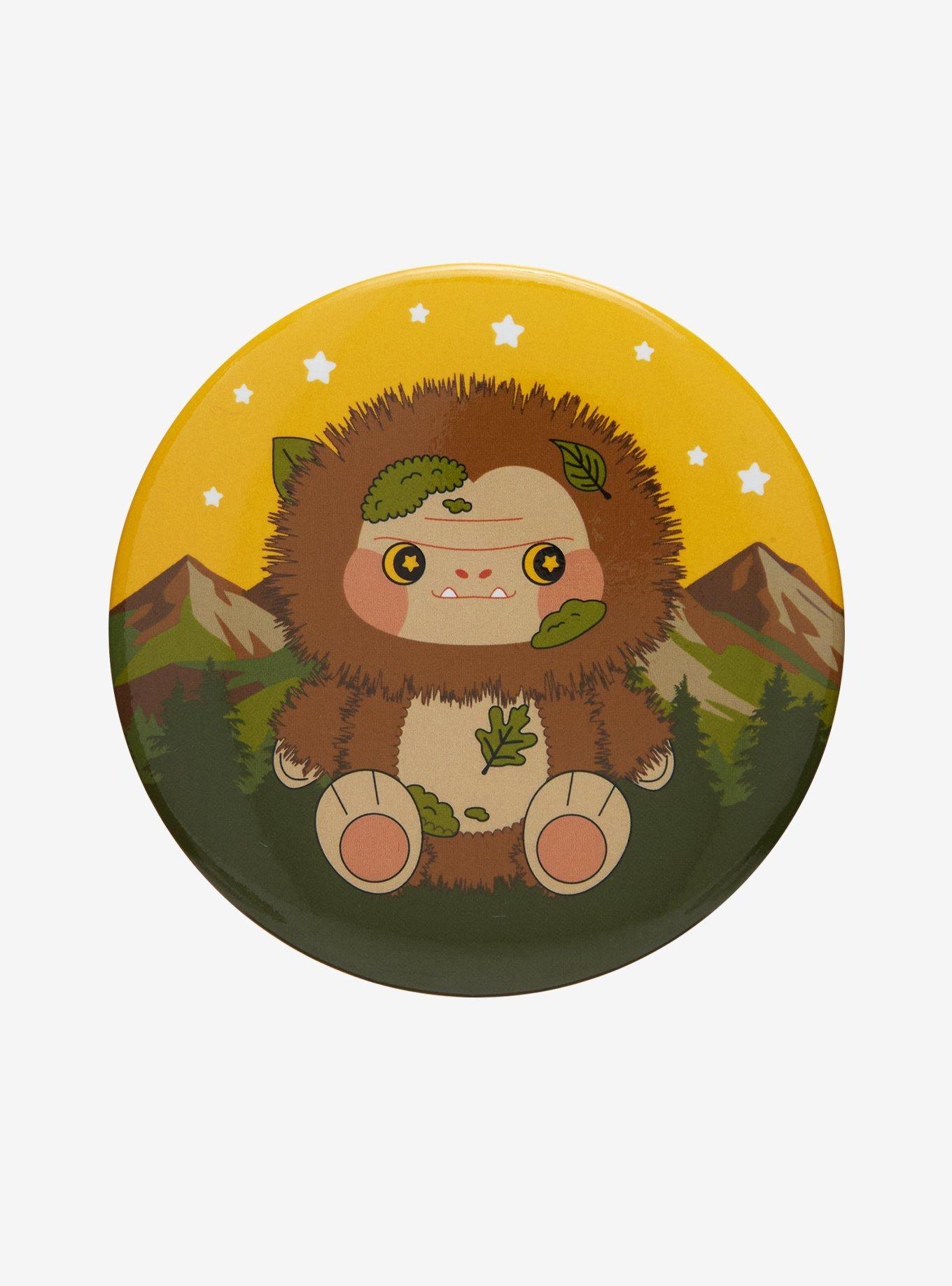 Cryptids Chibi Sasquatch 3 Inch Button, , hi-res