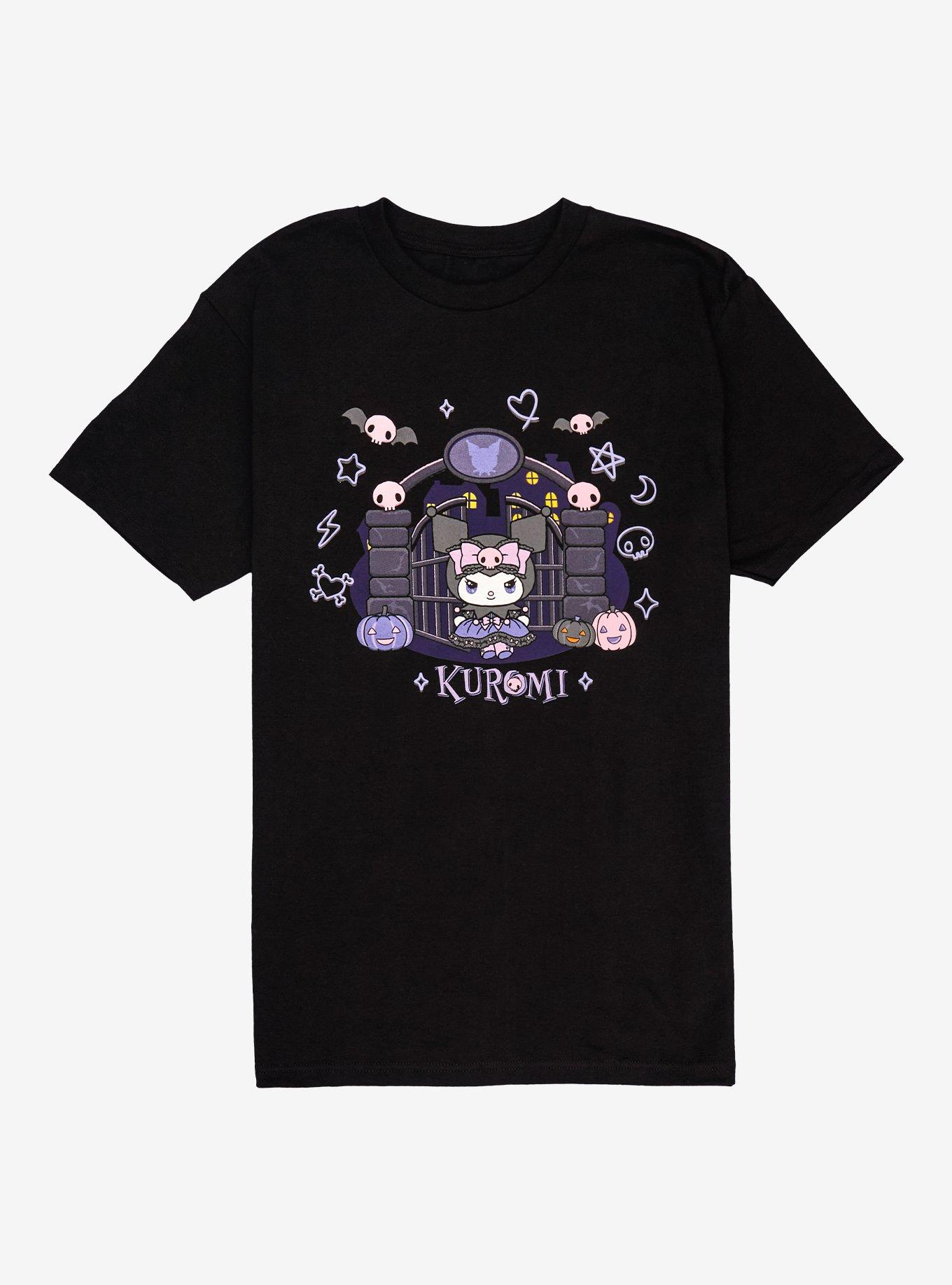 Kuromi's Mischief Mansion Puff Print T-Shirt, , hi-res