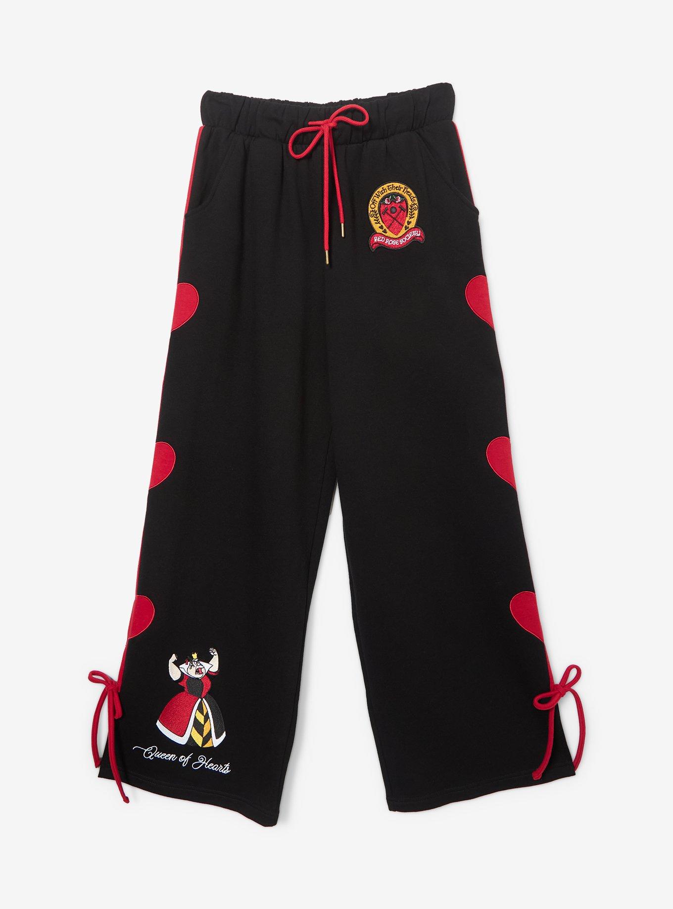 Disney Alice in Wonderland Queen of Hearts Red Rose Society Women's Plus Size Sweatpants - BoxLunch Exclusive, , hi-res