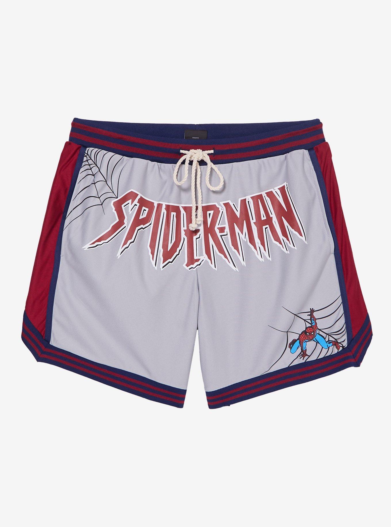 Marvel Spider-Man Logo Basketball Shorts - BoxLunch Exclusive, , hi-res