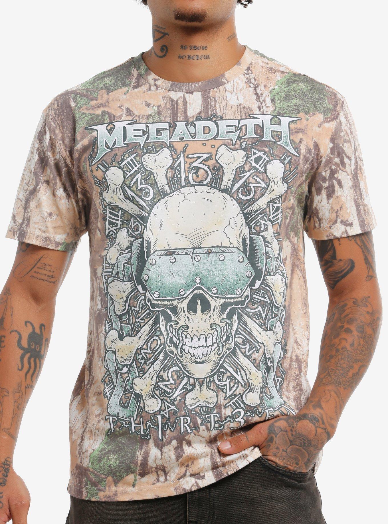 Megadeth Th1rt3en Camo T-Shirt, , hi-res