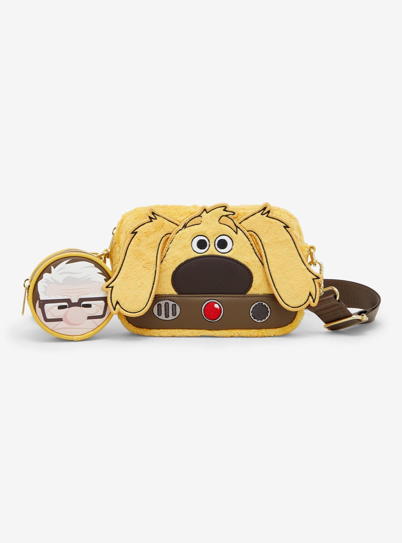 Loungefly Disney Pixar Up Dug Fuzzy Sling Bag With Coin Purse, , hi-res