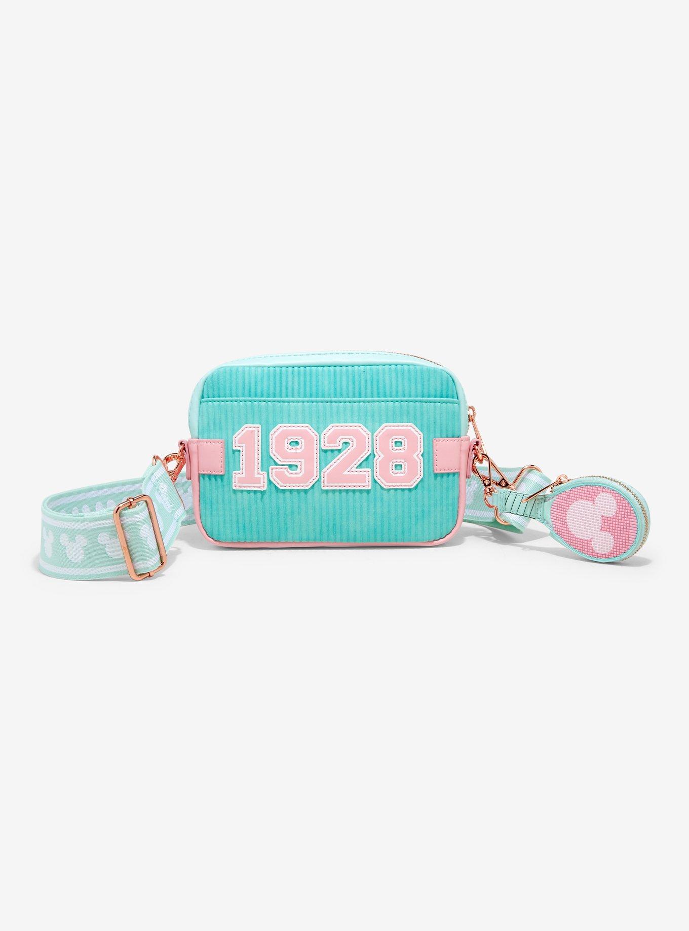 Loungefly Disney Mickey Mouse Pastel Tennis Sling Bag With Coin Purse, , hi-res