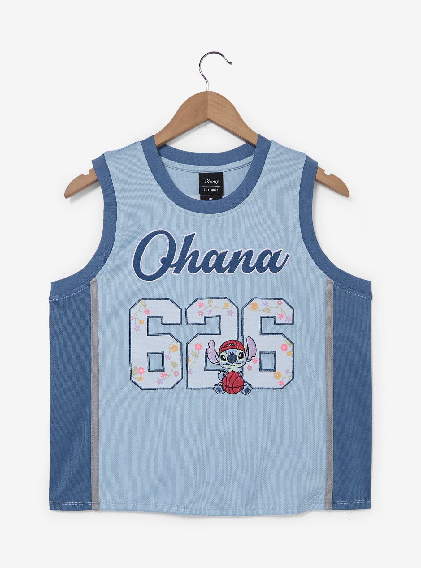 Disney Lilo & Stitch Ohana Women's Cropped Basketball Jersey &mdash; BoxLunch Exclusive, , hi-res