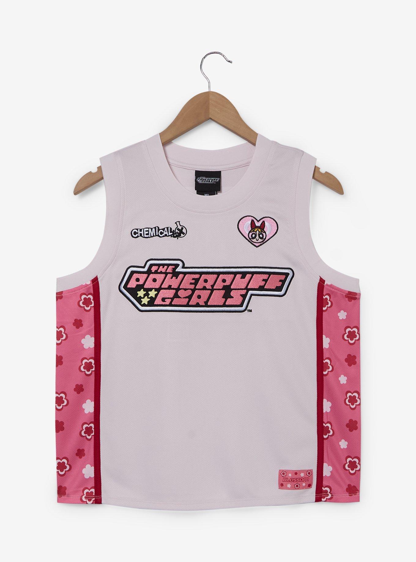 The Powerpuff Girls Blossom Women's Cropped Basketball Jersey - BoxLunch Exclusive, , hi-res