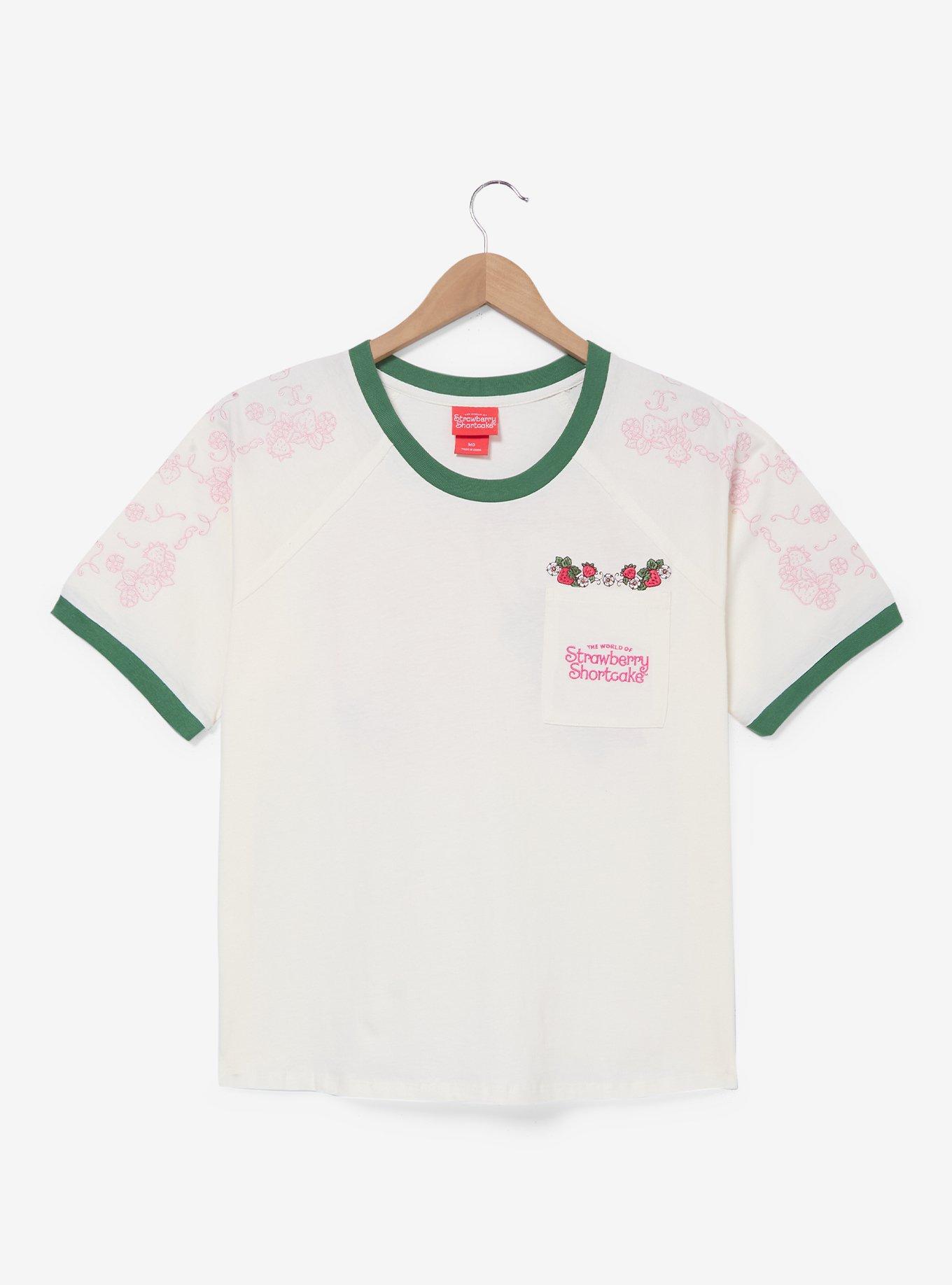 Strawberry Shortcake Embroidered Women's Jersey T-Shirt - BoxLunch Exclusive, , hi-res