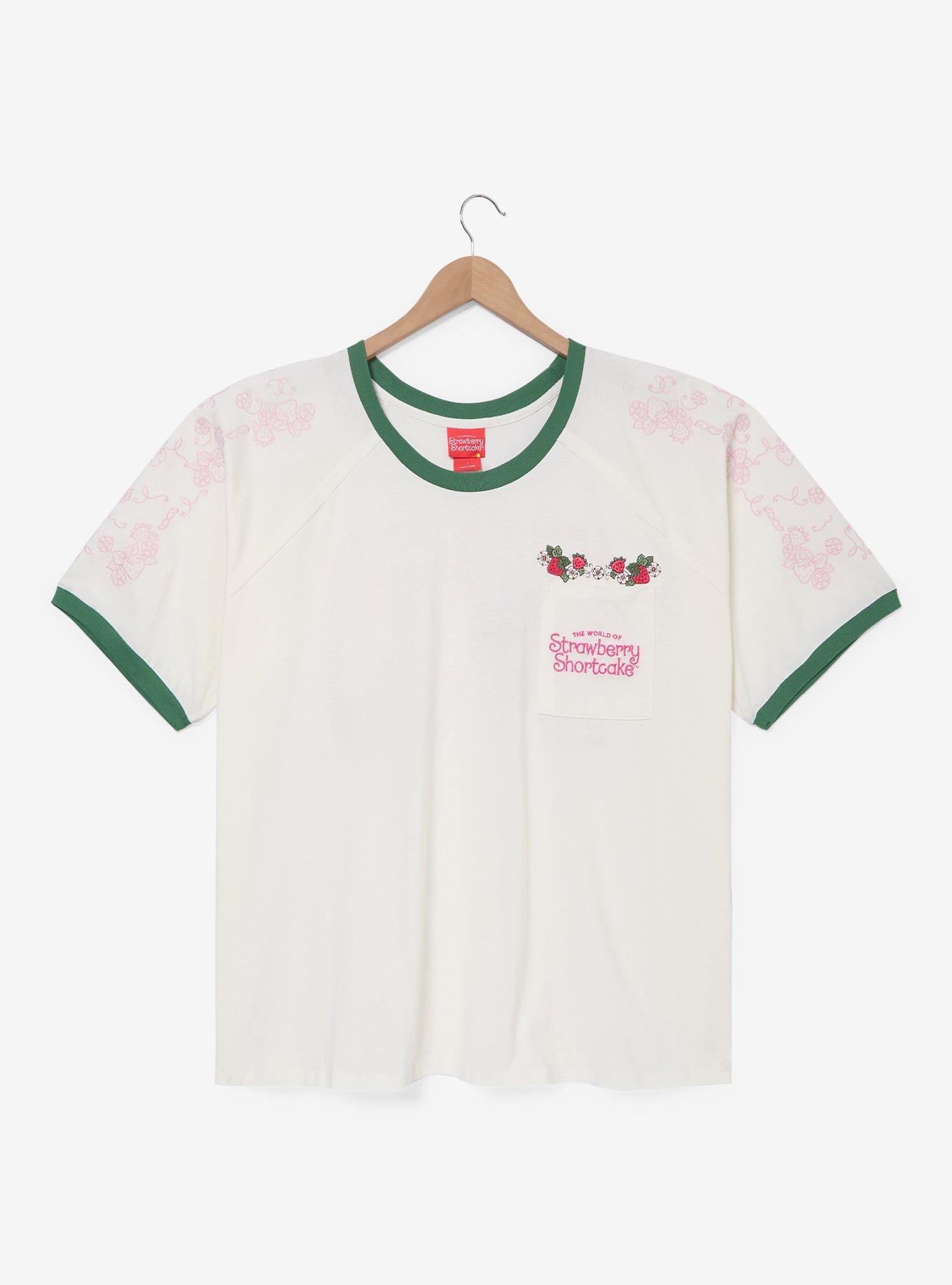 Strawberry Shortcake Embroidered Women's Plus Size Jersey T-Shirt - BoxLunch Exclusive, , hi-res
