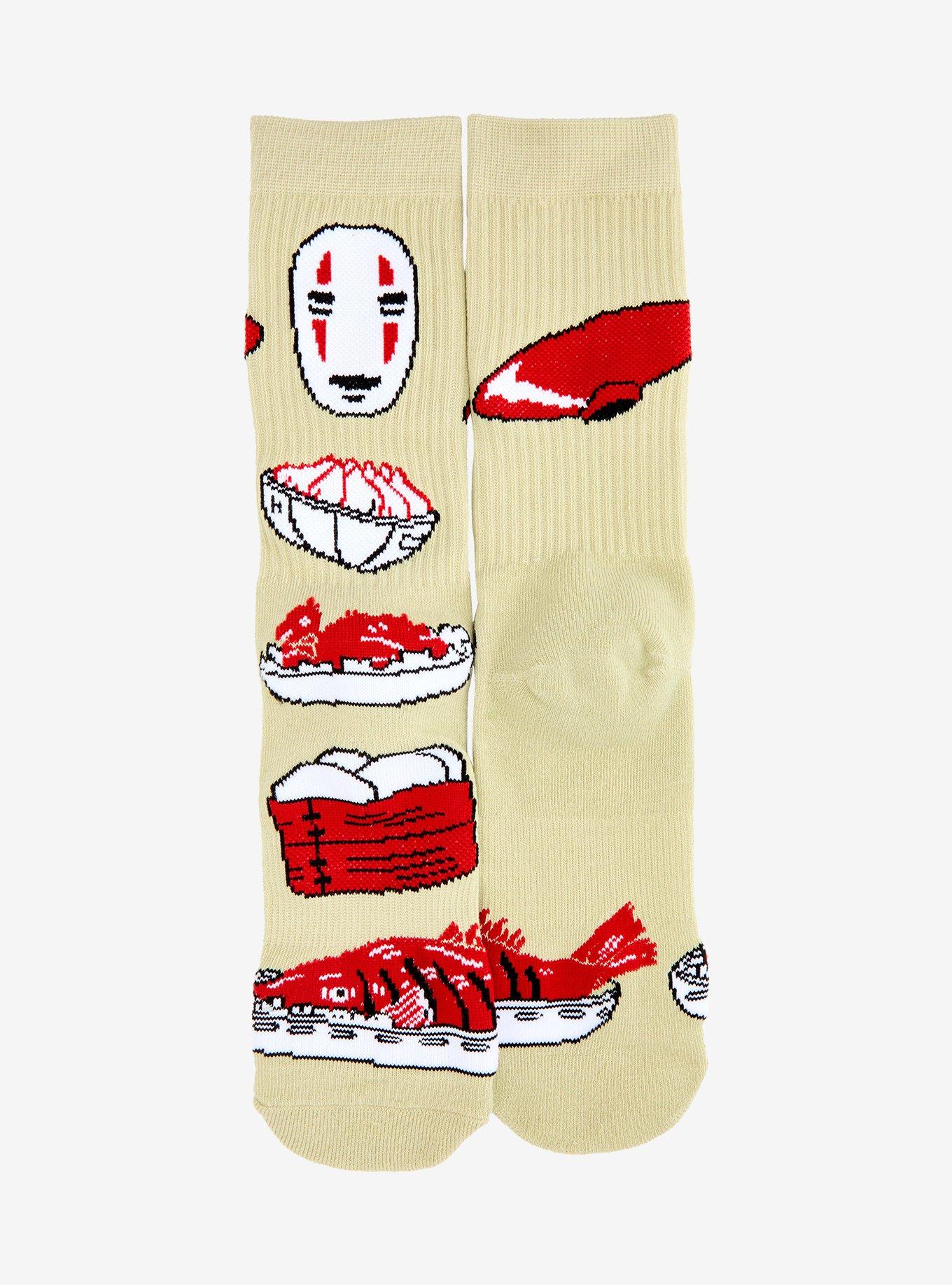 Studio Ghibli&reg; Spirited Away No-Face Food Allover Print Crew Socks - BoxLunch Exclusive, , hi-res