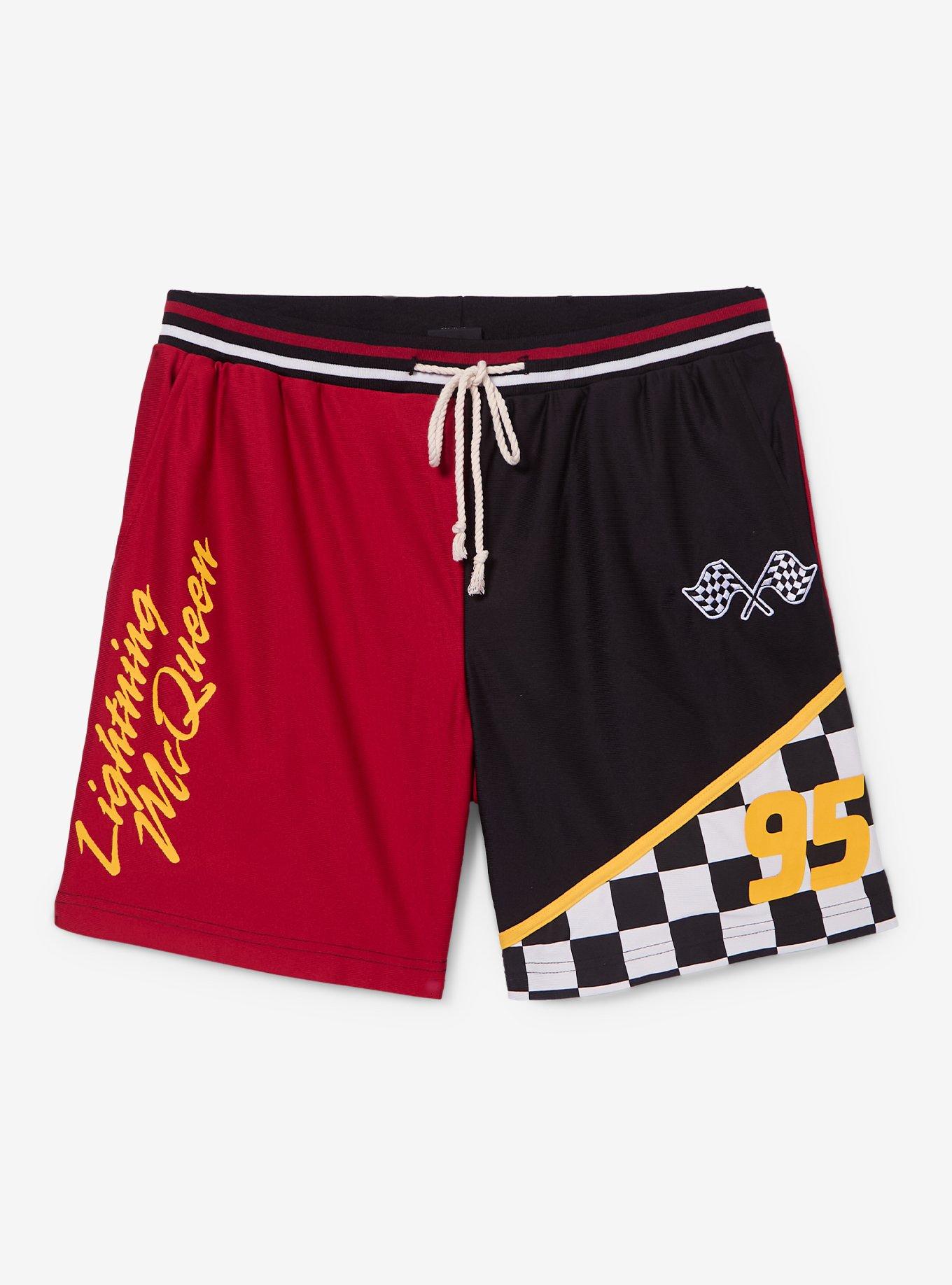 Disney Pixar Lightning McQueen Color Block Basketball Shorts - BoxLunch Exclusive, , hi-res
